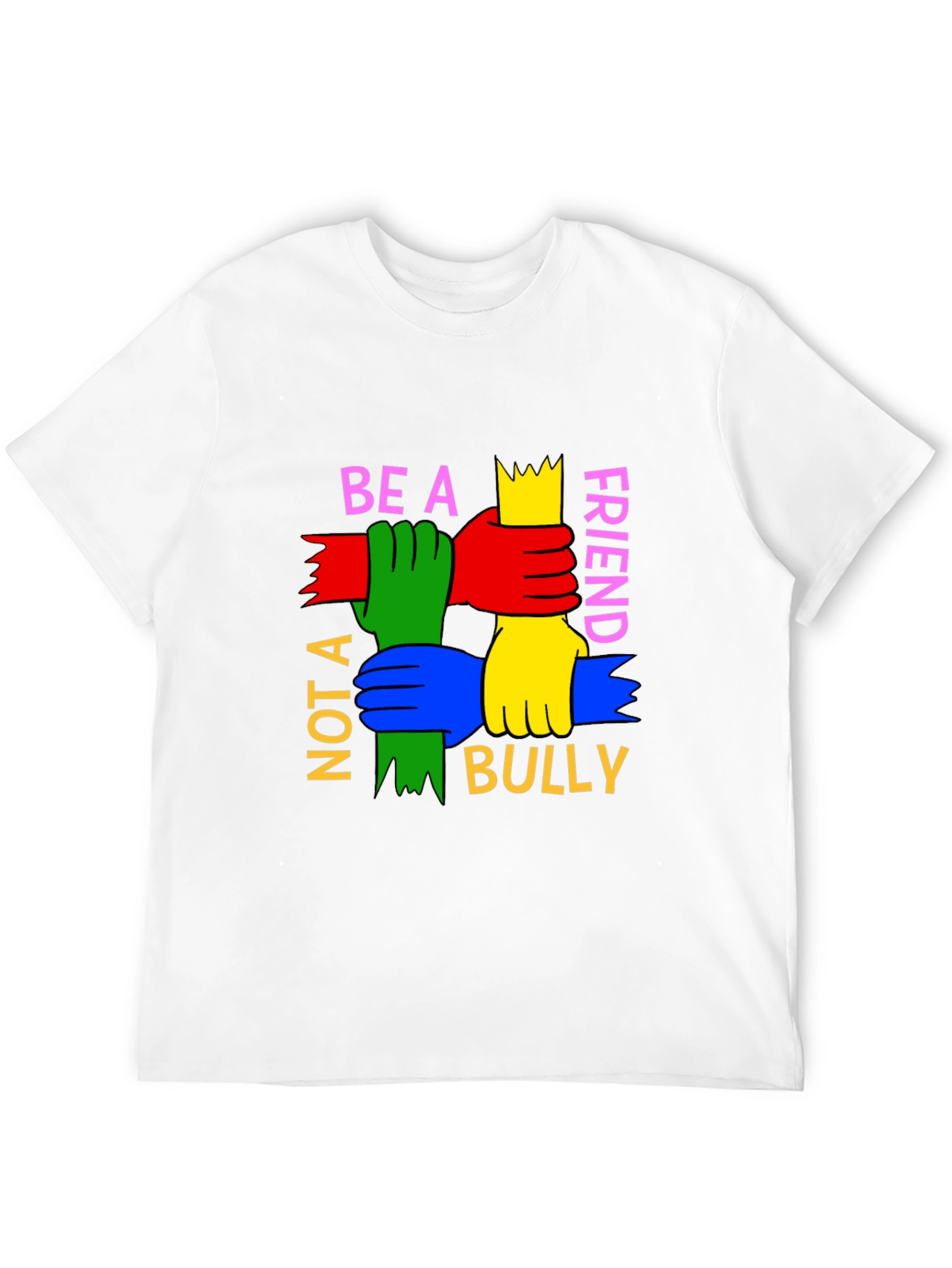 Black Be A Friend T-Shirt: Anti-Bullying Tee view 12