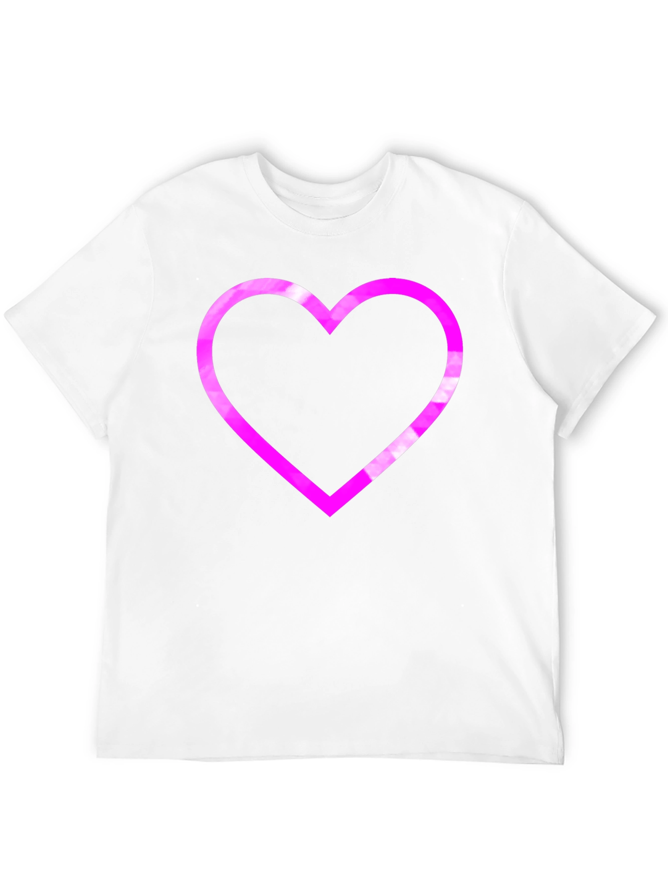 Black Heart Outline Graphic T-Shirt - Black view 12
