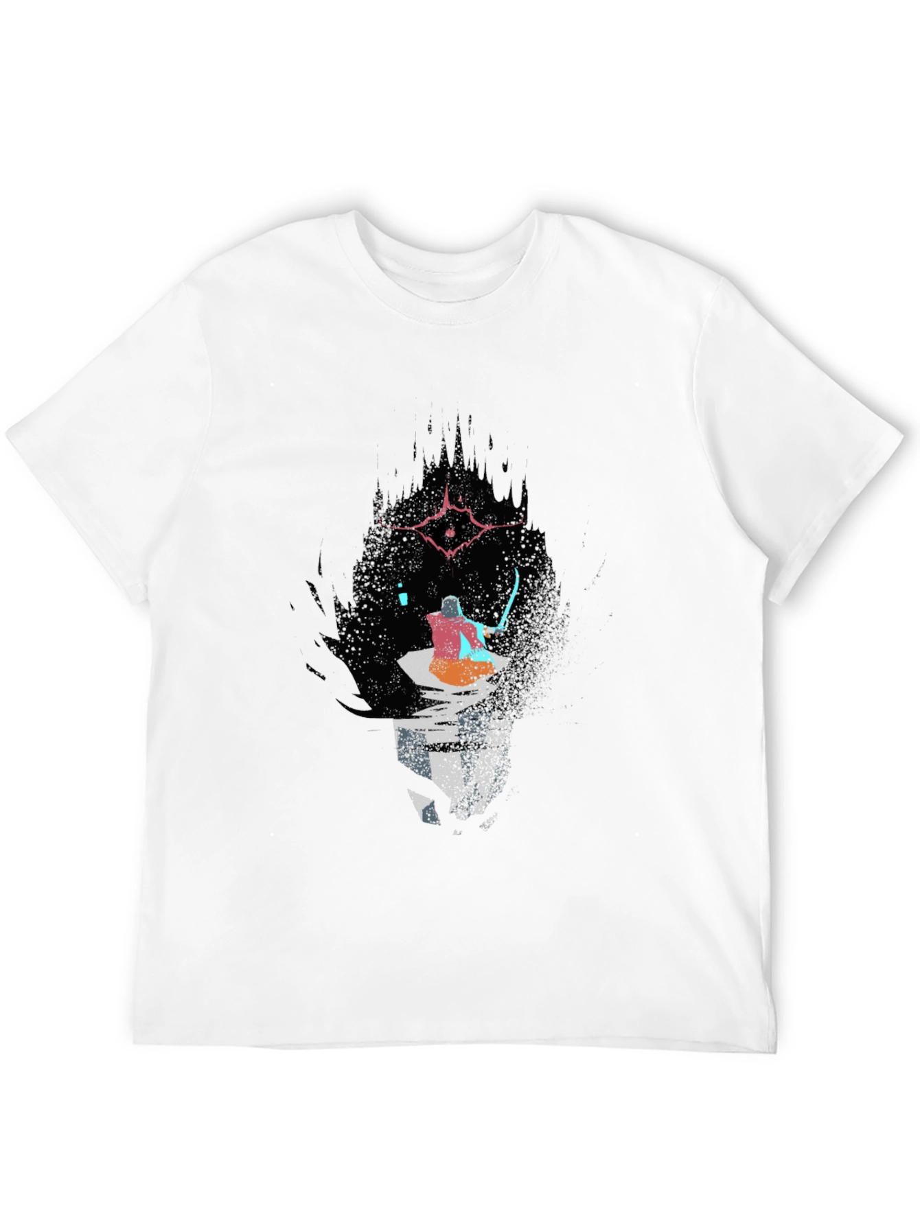 Black Dark Souls Inspired Graphic Tee - Black Cotton view 12