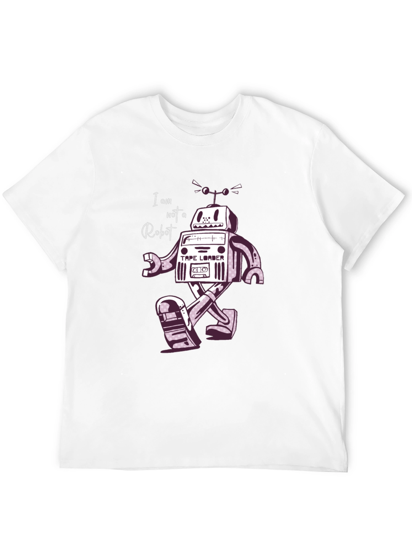 Black Retro Robot T-Shirt - I Am Not A Robot! view 12