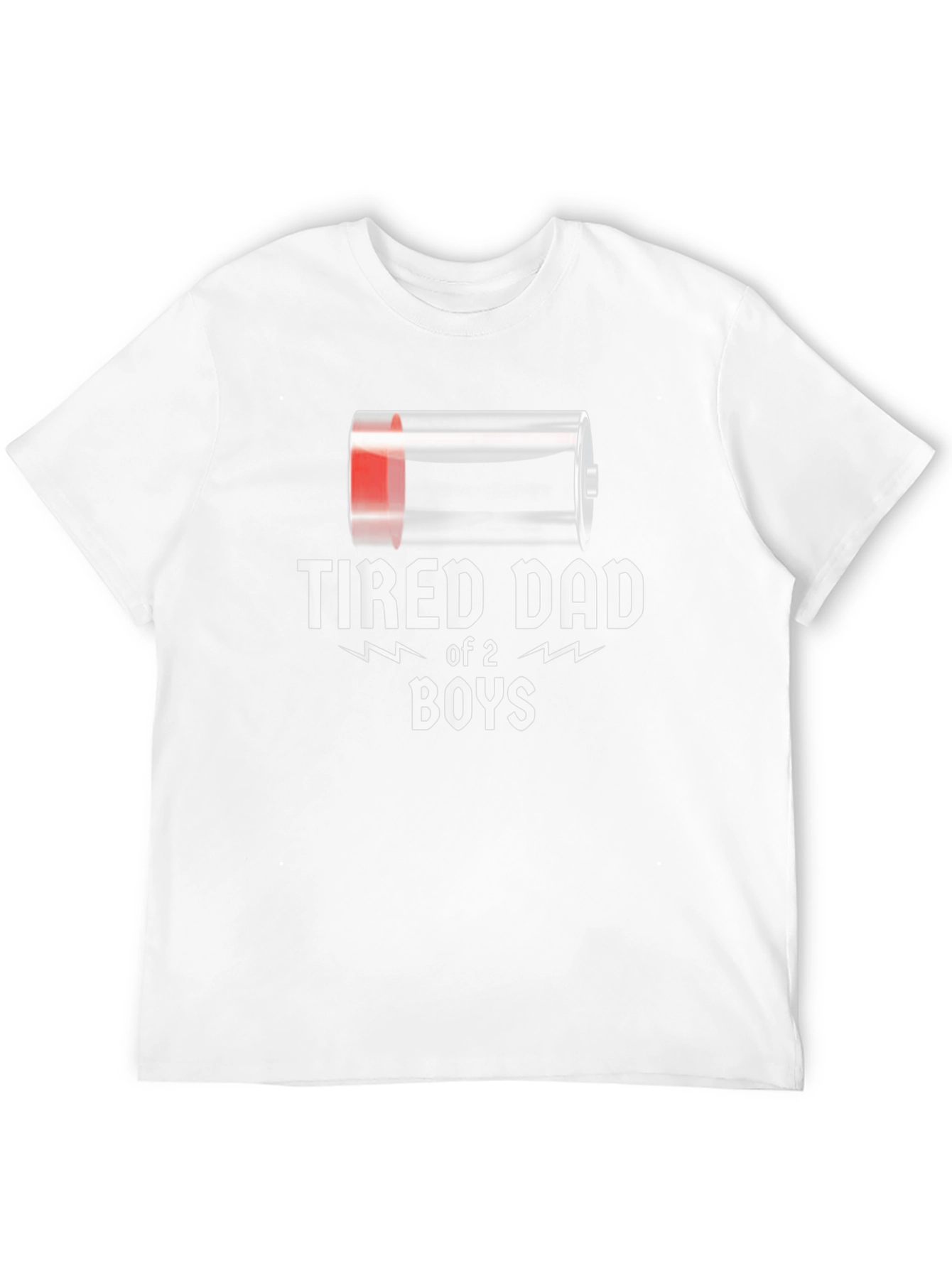 Black Tired Dad of 2 Boys Graphic T-Shirt view 12