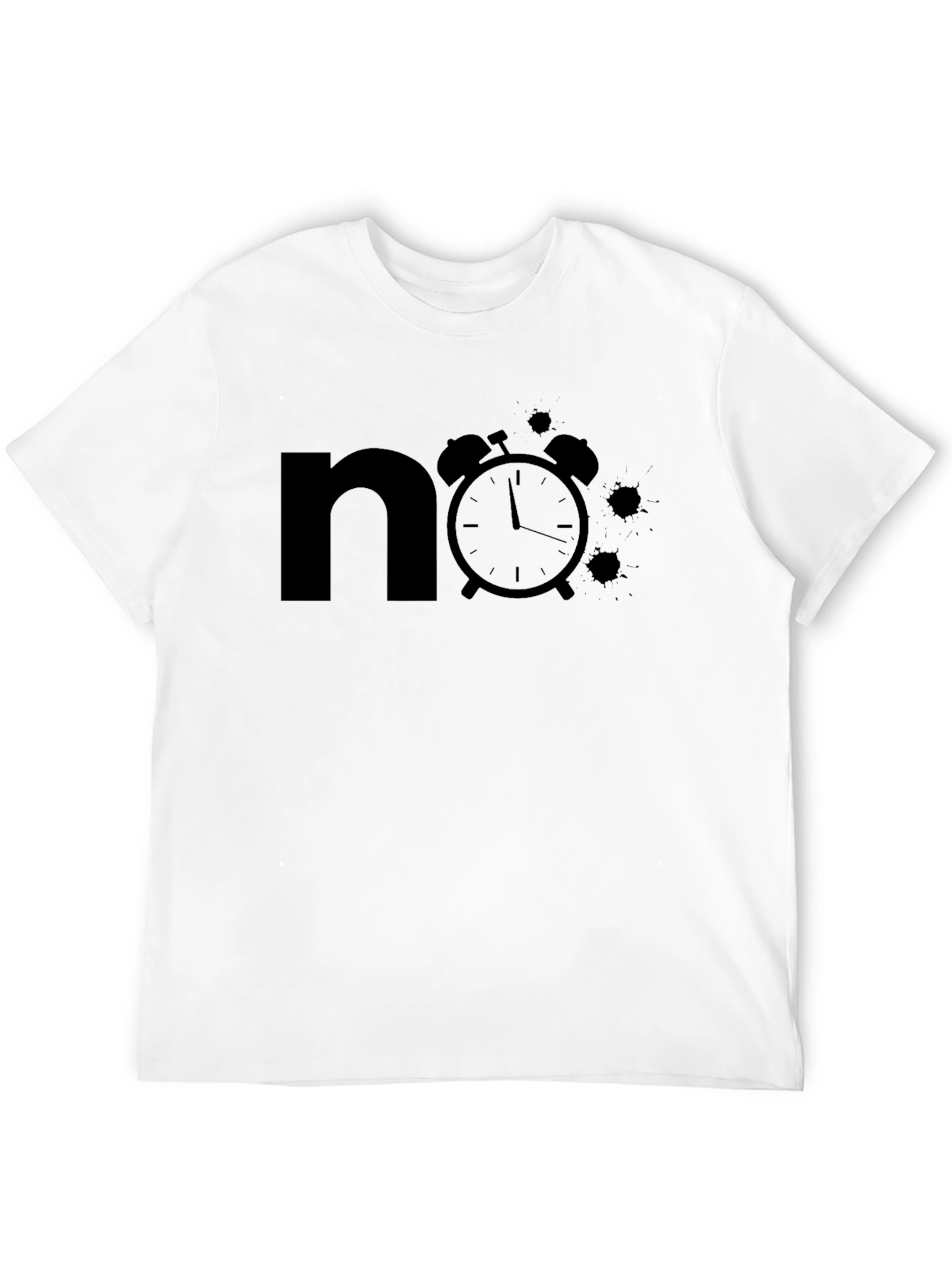 Black No Time T-Shirt - Black Graphic Tee view 12