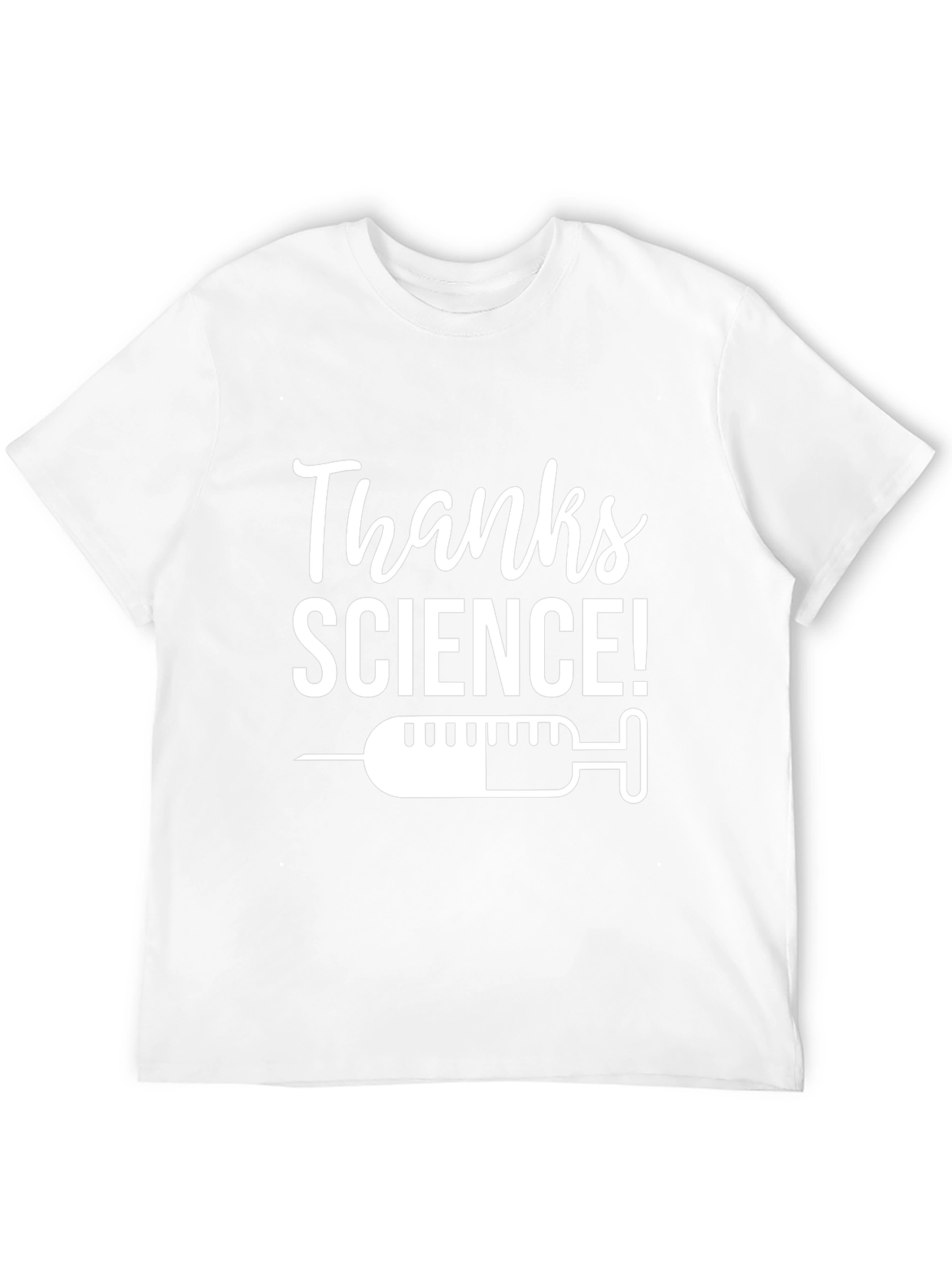 Black Thanks Science Graphic T-Shirt - Vaccination Design view 12