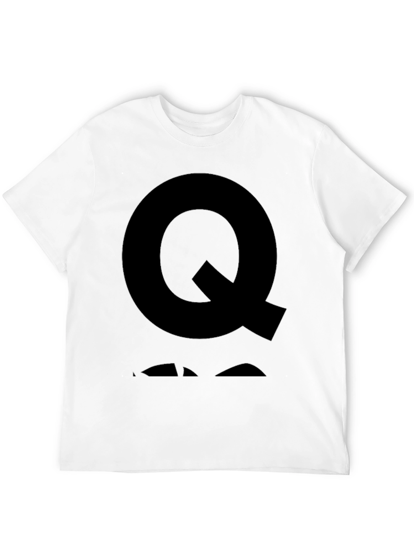 Black Bold Letter Q Graphic Tee - Stylish Casual Wear view 12