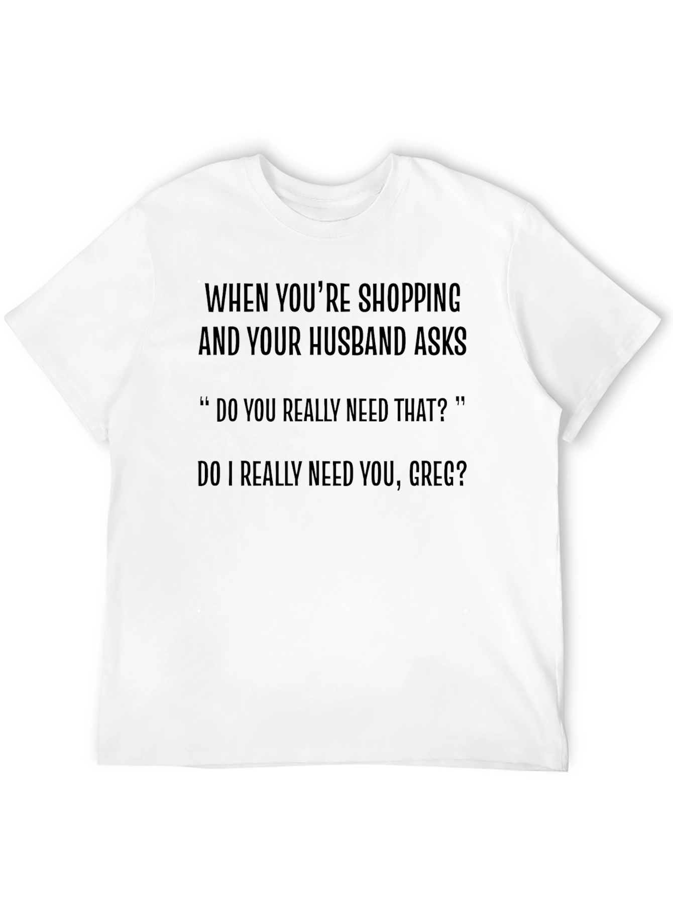 Black Funny Husband Shopping T-Shirt view 12