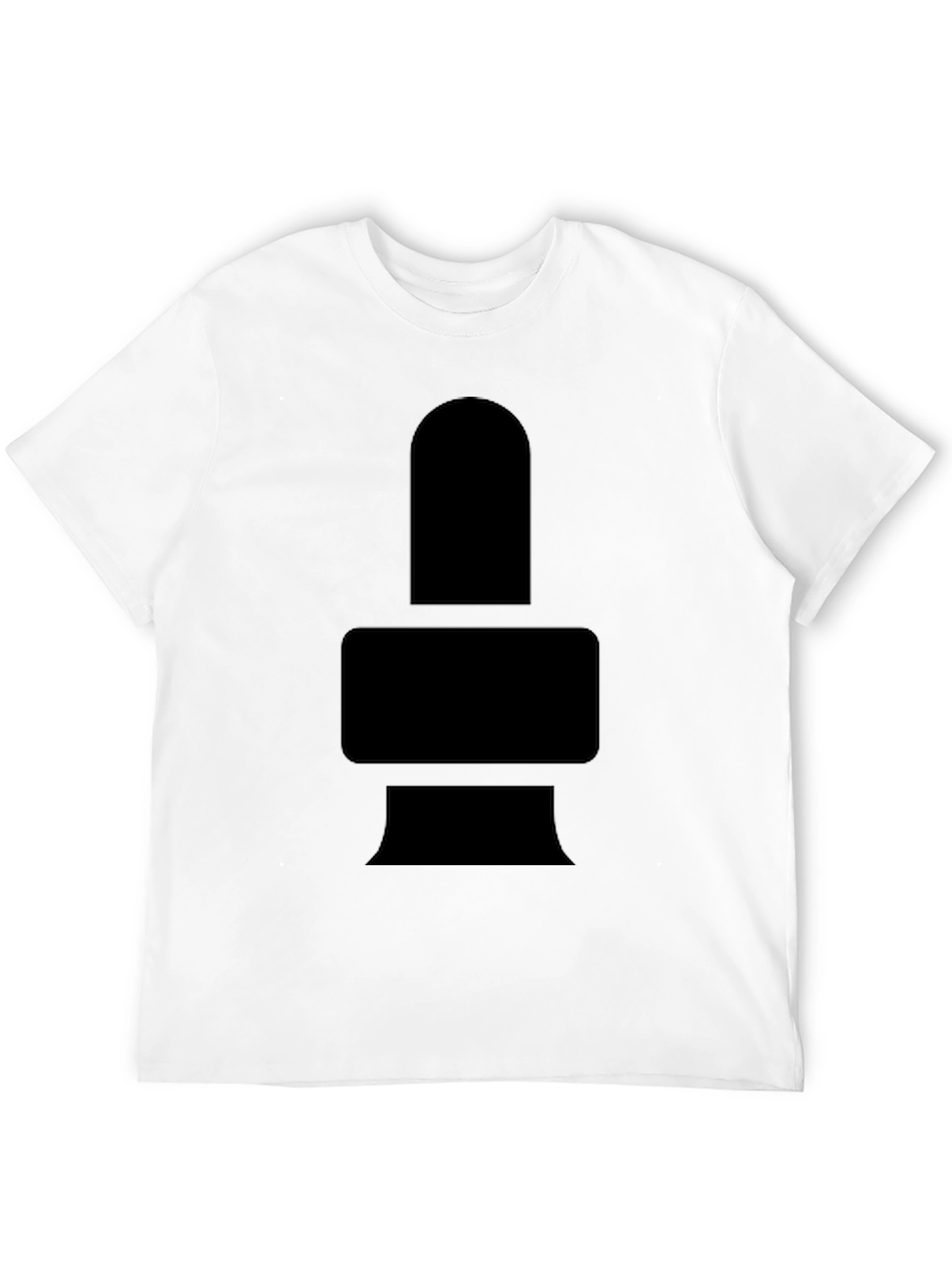 Black Minimalist Black Graphic Tee - Geometric Design view 12