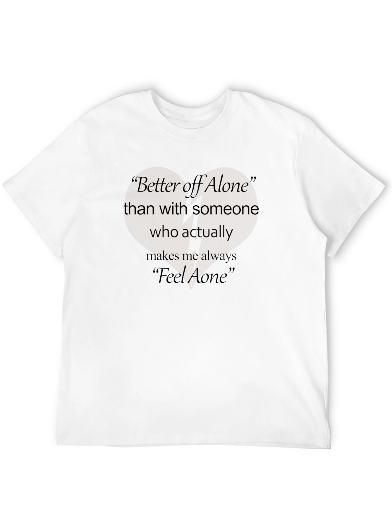 Black Better Off Alone Graphic Tee - Black view 12