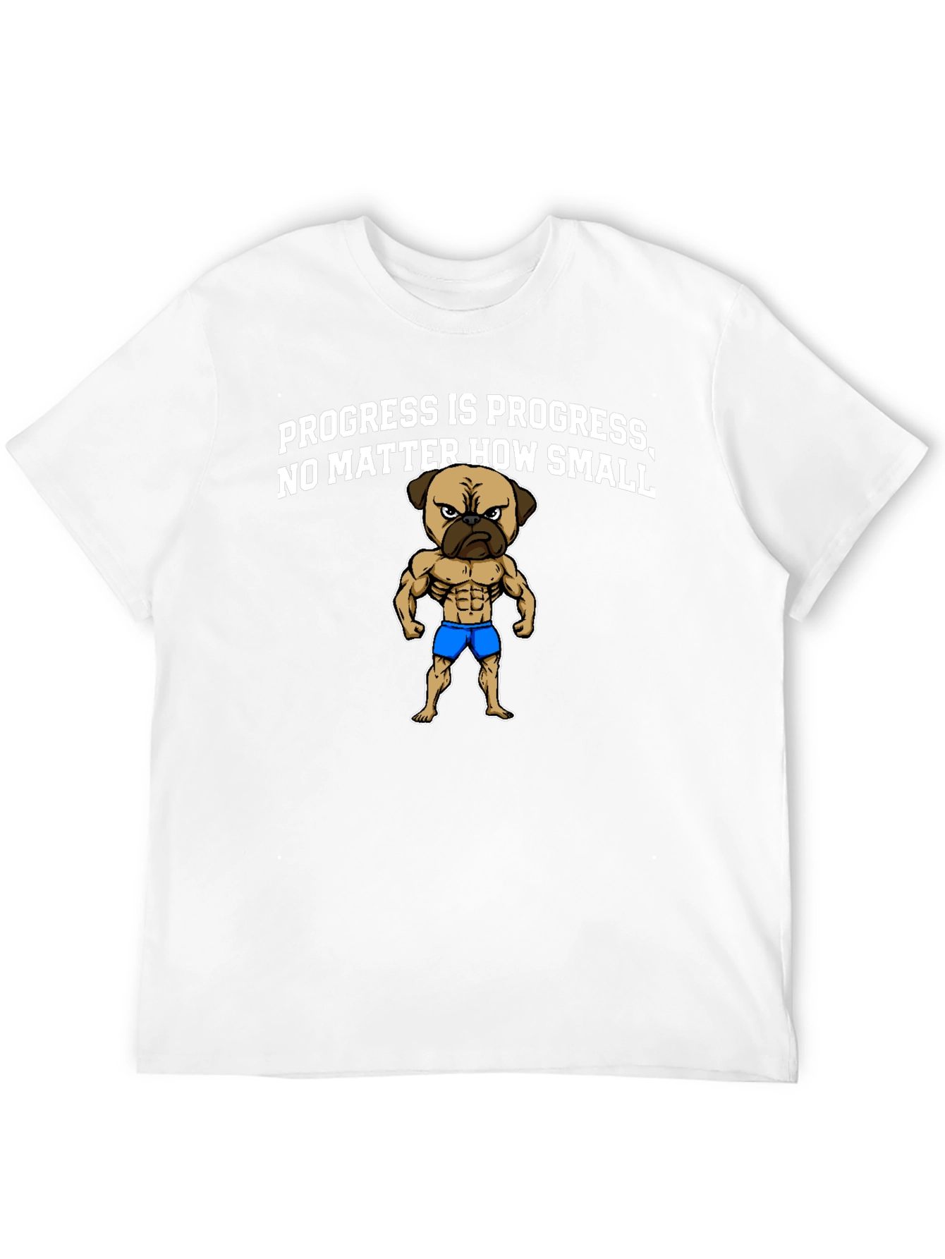 Black Progress Pug Graphic T-Shirt view 12
