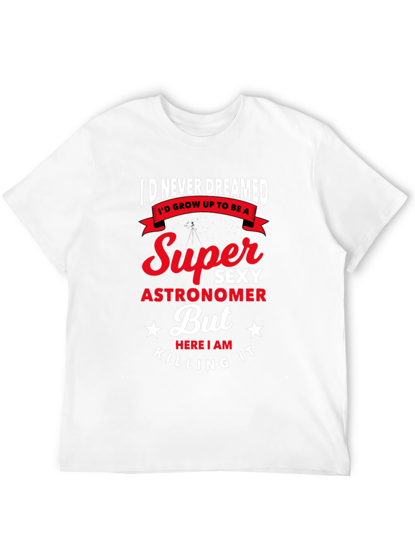 Black Super Sexy Astronomer Men's Graphic Tee view 12