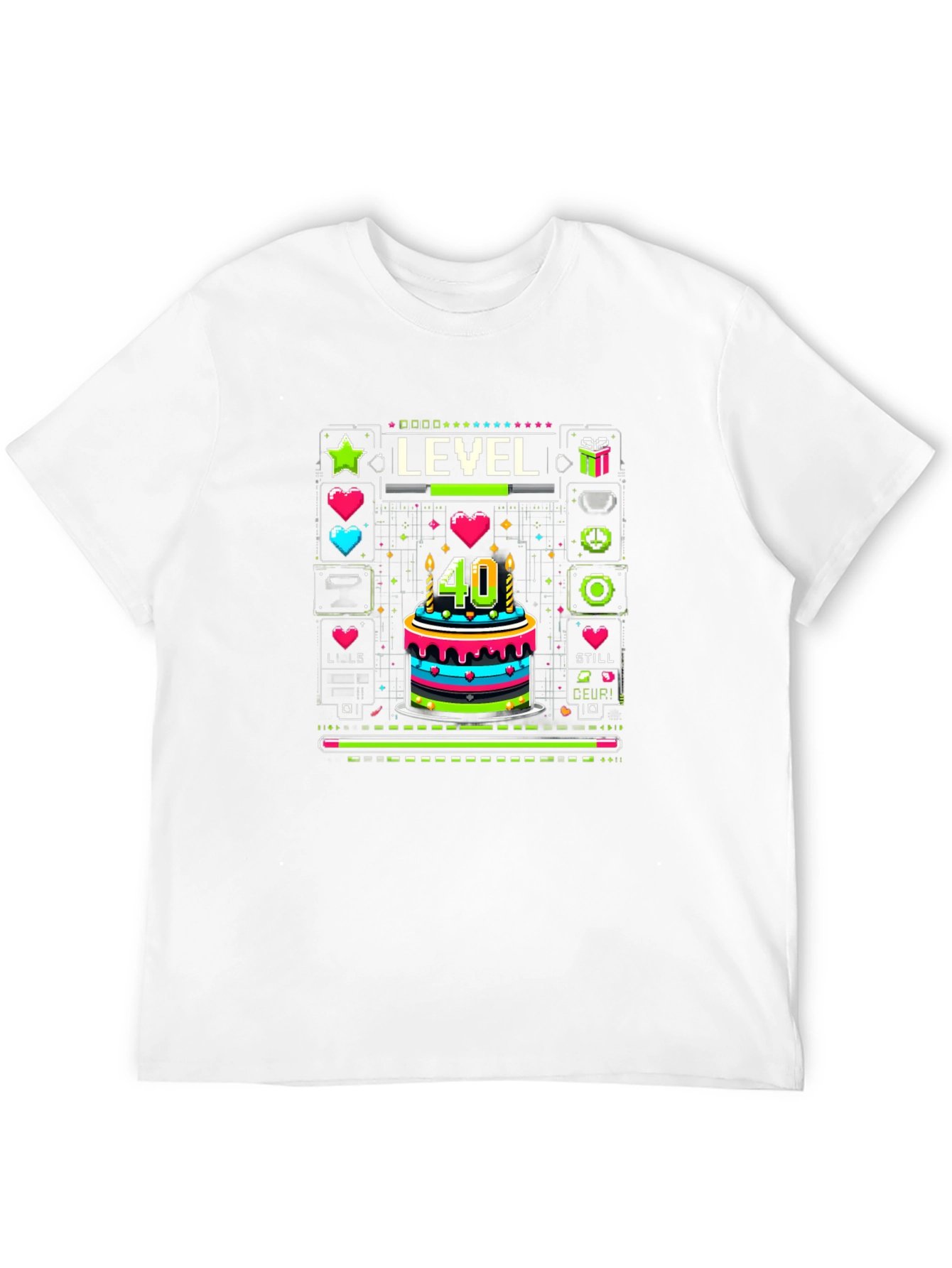 Black Level 40 Birthday Gamer T-Shirt view 12