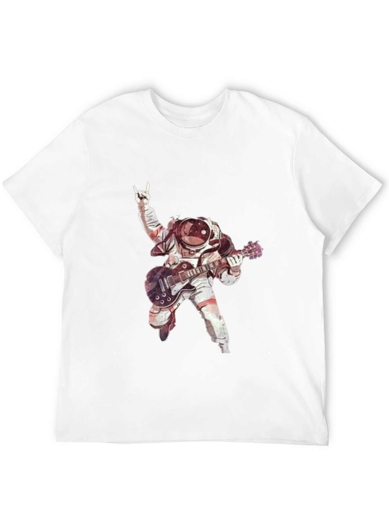 Black Astronaut Guitarist Black T-Shirt view 12