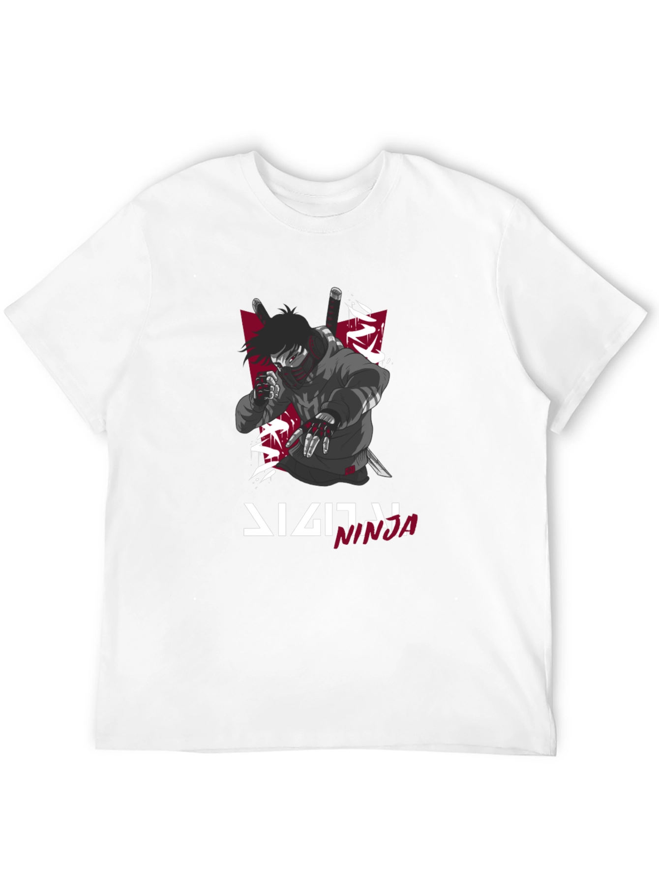 Black Digital Ninja Graphic T-Shirt | Men's Black Tee view 12