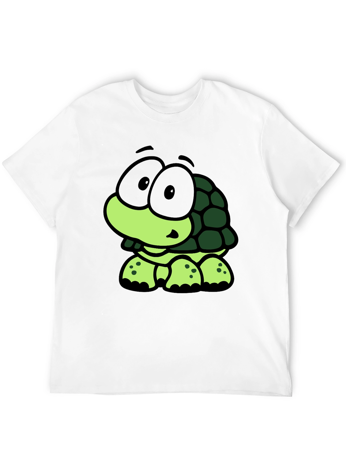 Black Cute Cartoon Turtle Graphic Black T-Shirt view 12