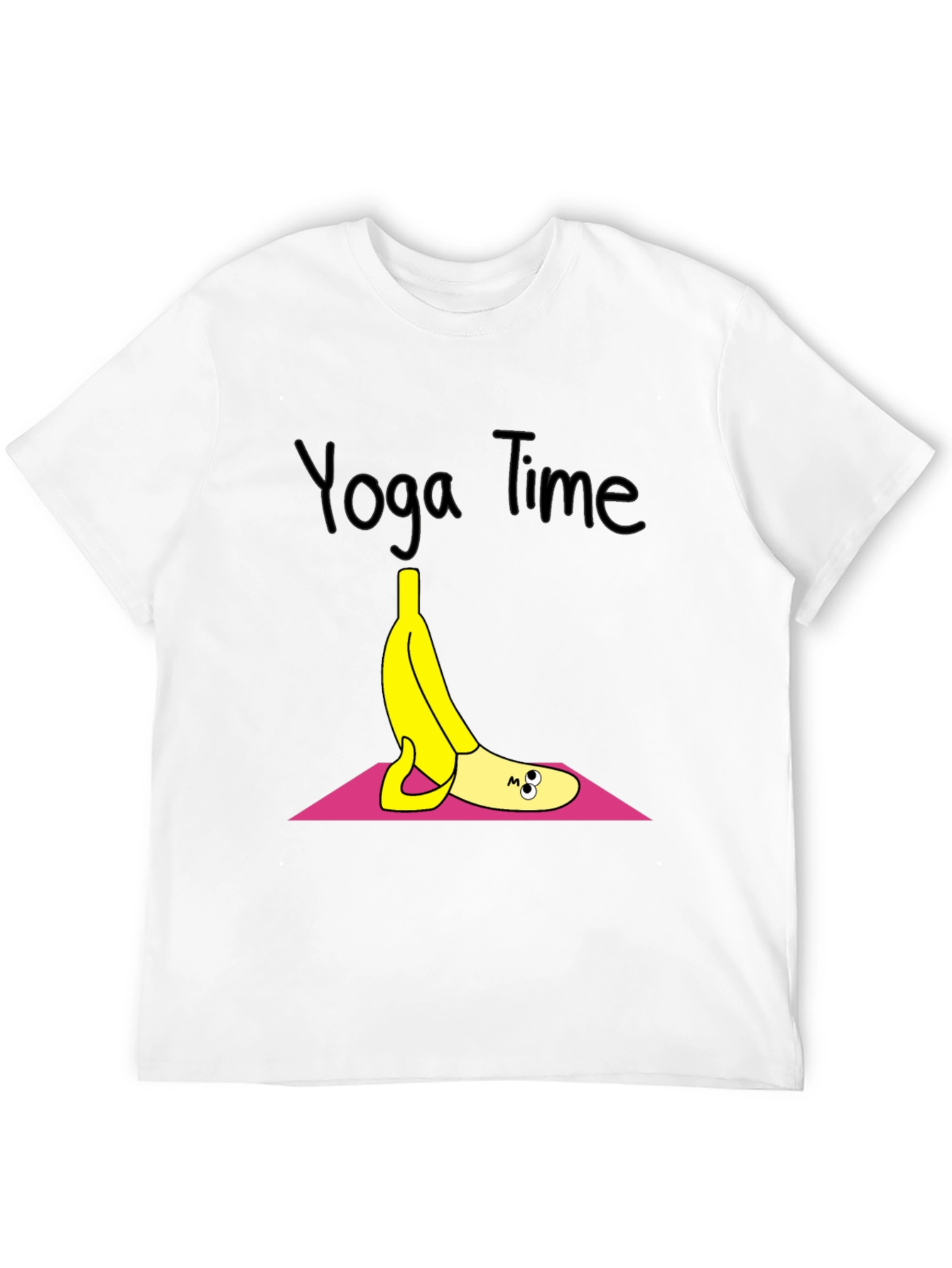 Black Yoga Banana T-Shirt - Relaxed Fit view 12