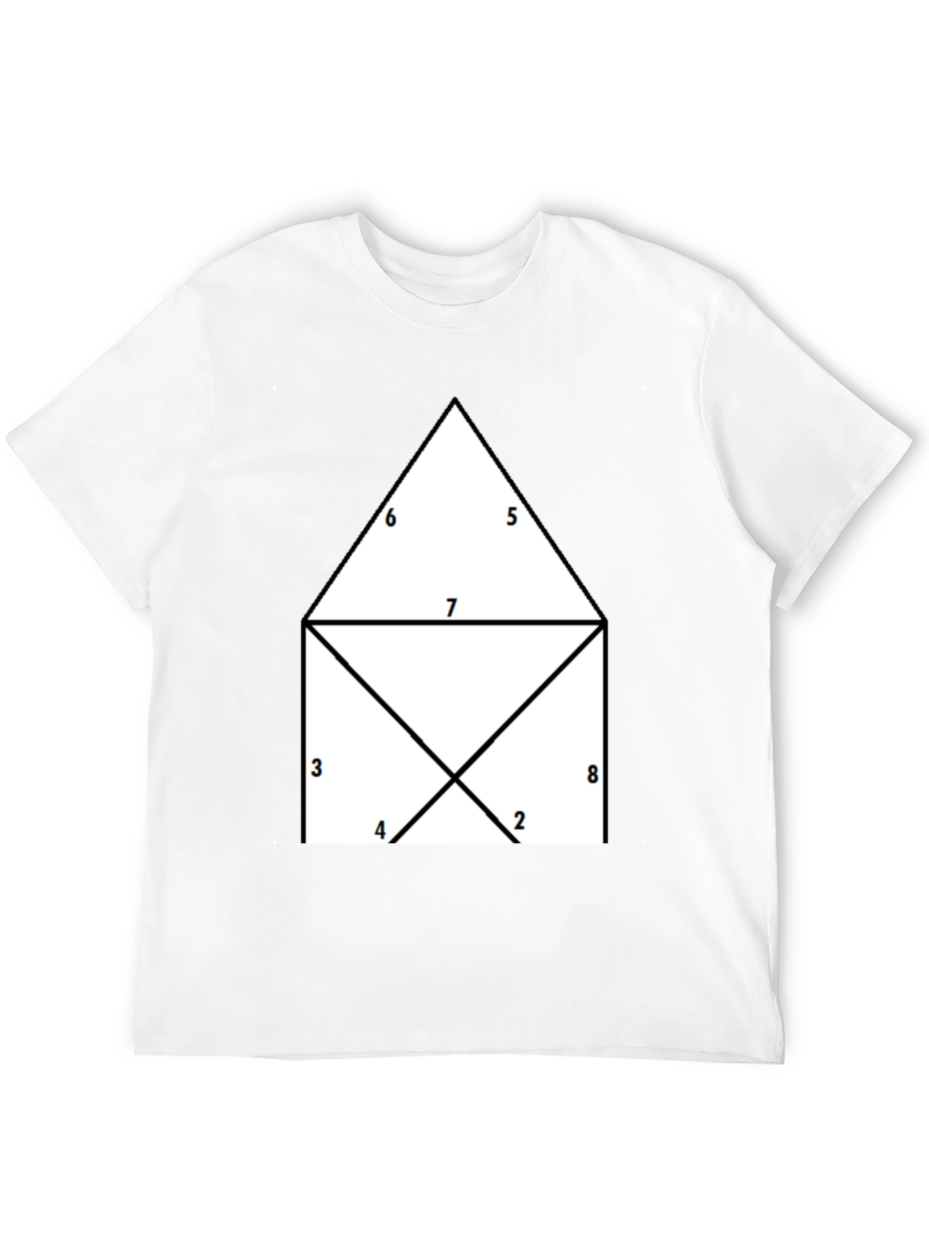 Black Geometric Numbered T-Shirt view 12