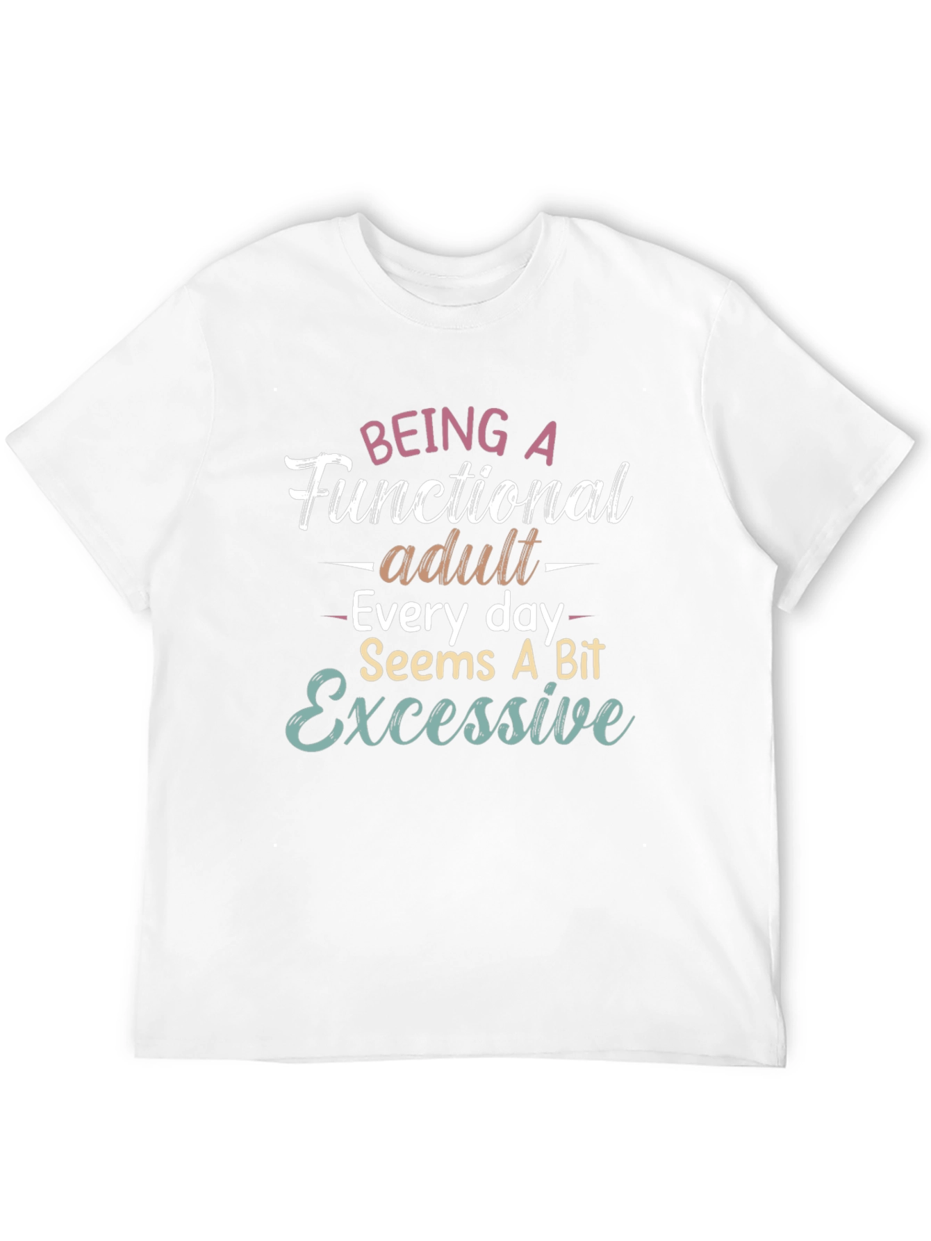 Black Functional Adult T-Shirt - Humorous Graphic Tee view 12