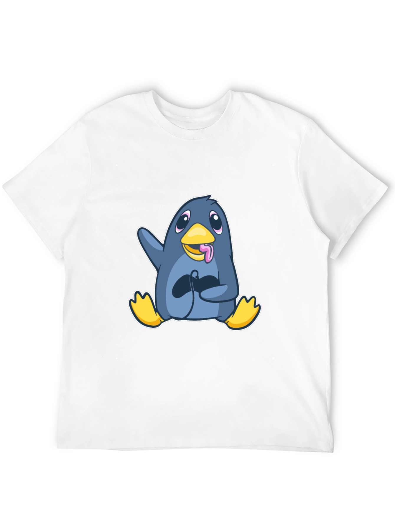 Black Gamer Penguin Black T-Shirt - Playful Cartoon Design view 12