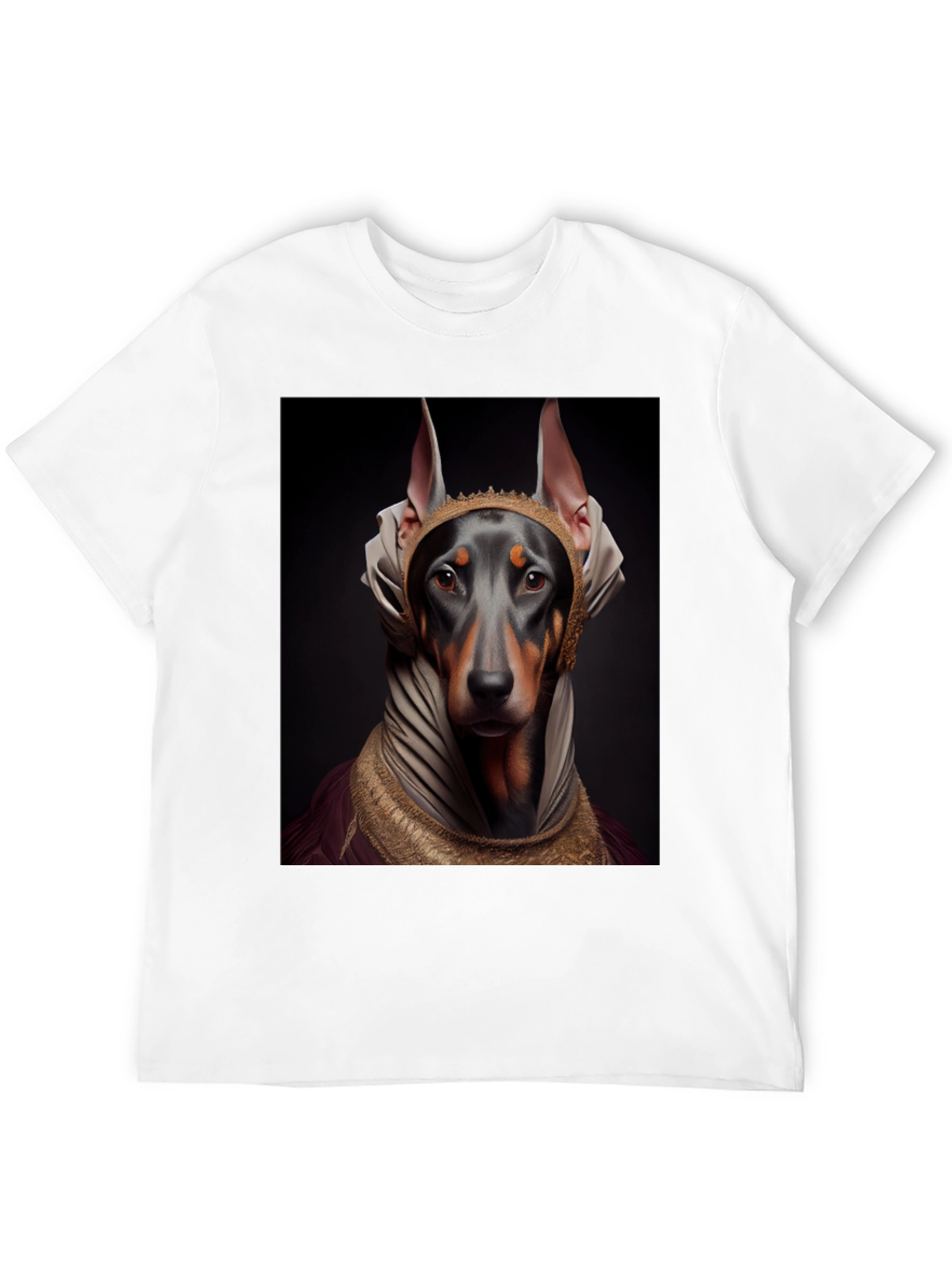 Black Doberman Dog Pharaoh Graphic Tee view 12