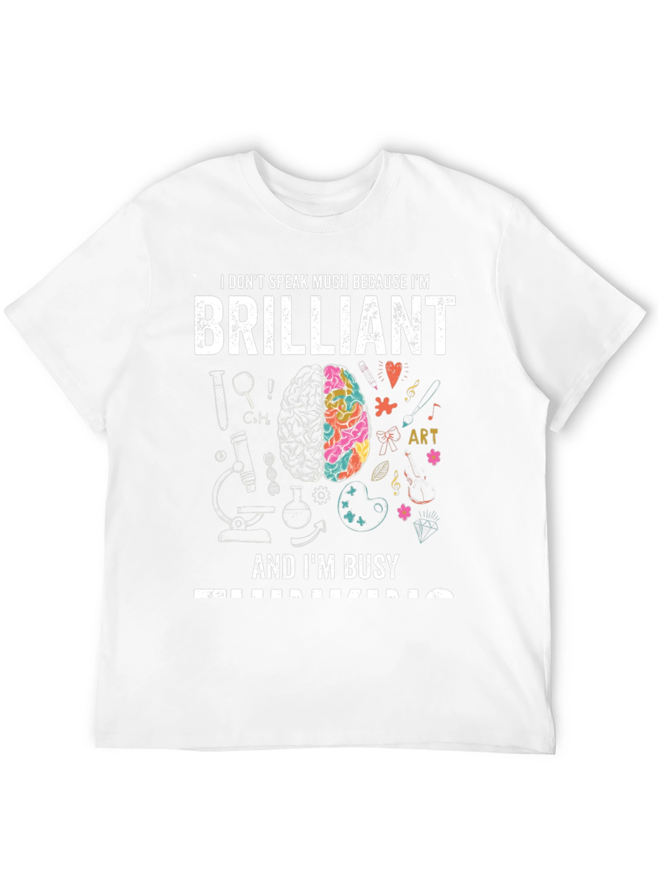 Black Brilliant and Busy T-Shirt - Smart Gift Idea! view 12