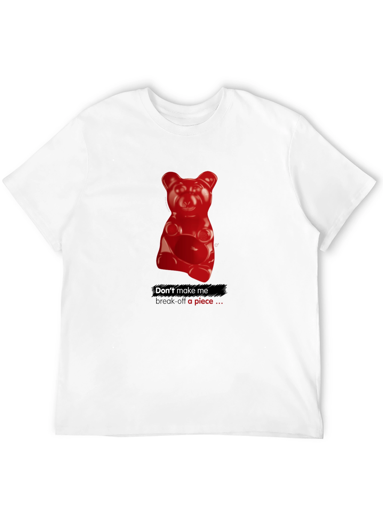 Black Gummy Bear Warning Graphic T-Shirt - Black view 12