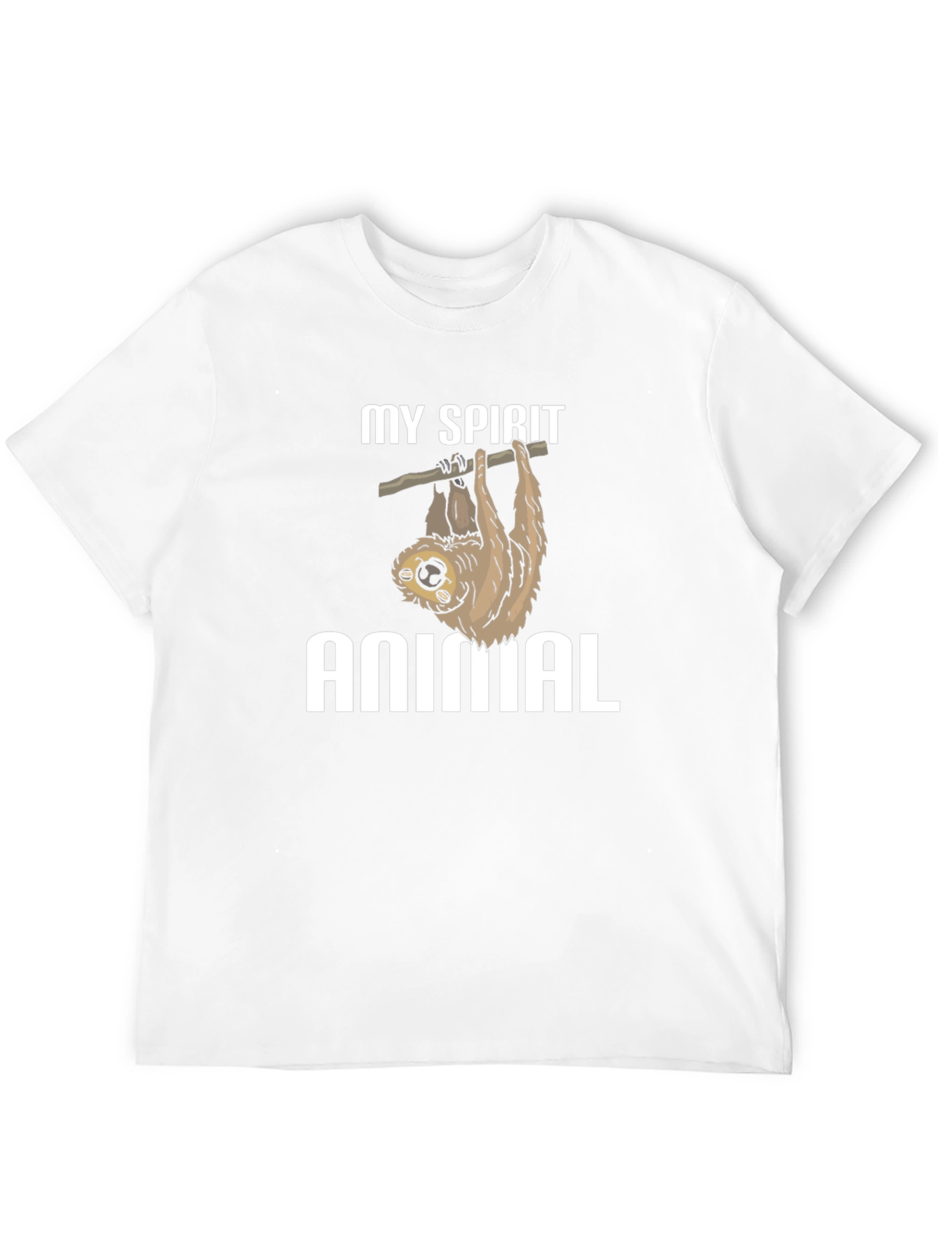 Black My Spirit Animal Sloth Graphic T-Shirt view 12