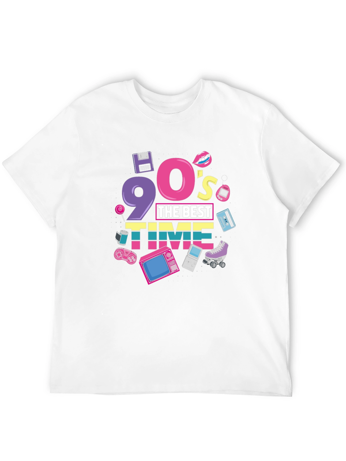 Black 90's The Best Time Black T-Shirt view 12