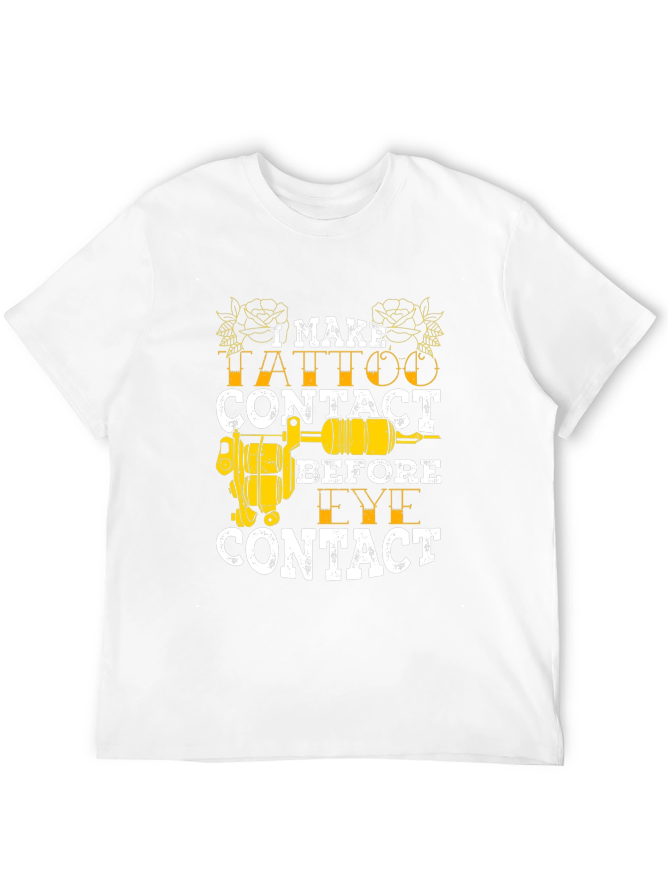 Black Tattoo Contact Black T-Shirt - Artist Humor view 12