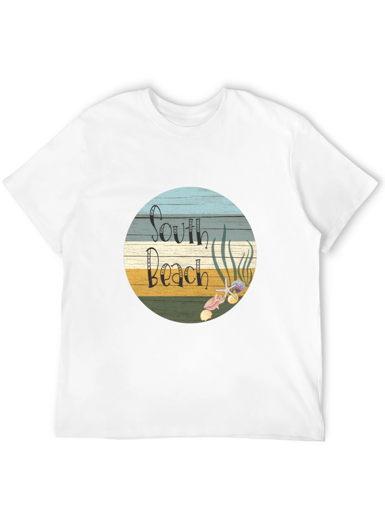 Black South Beach Graphic Tee - Unisex Black T-Shirt view 12