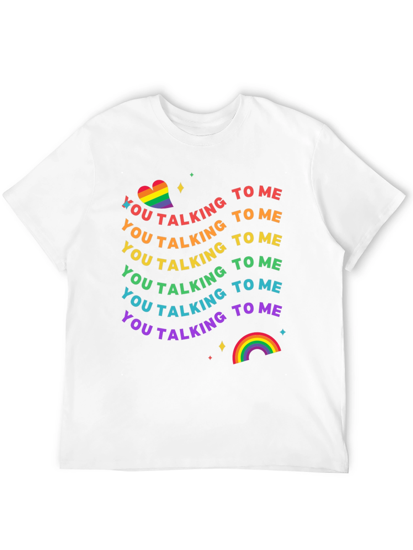 Black Rainbow Pride Talking to Me T-Shirt view 12