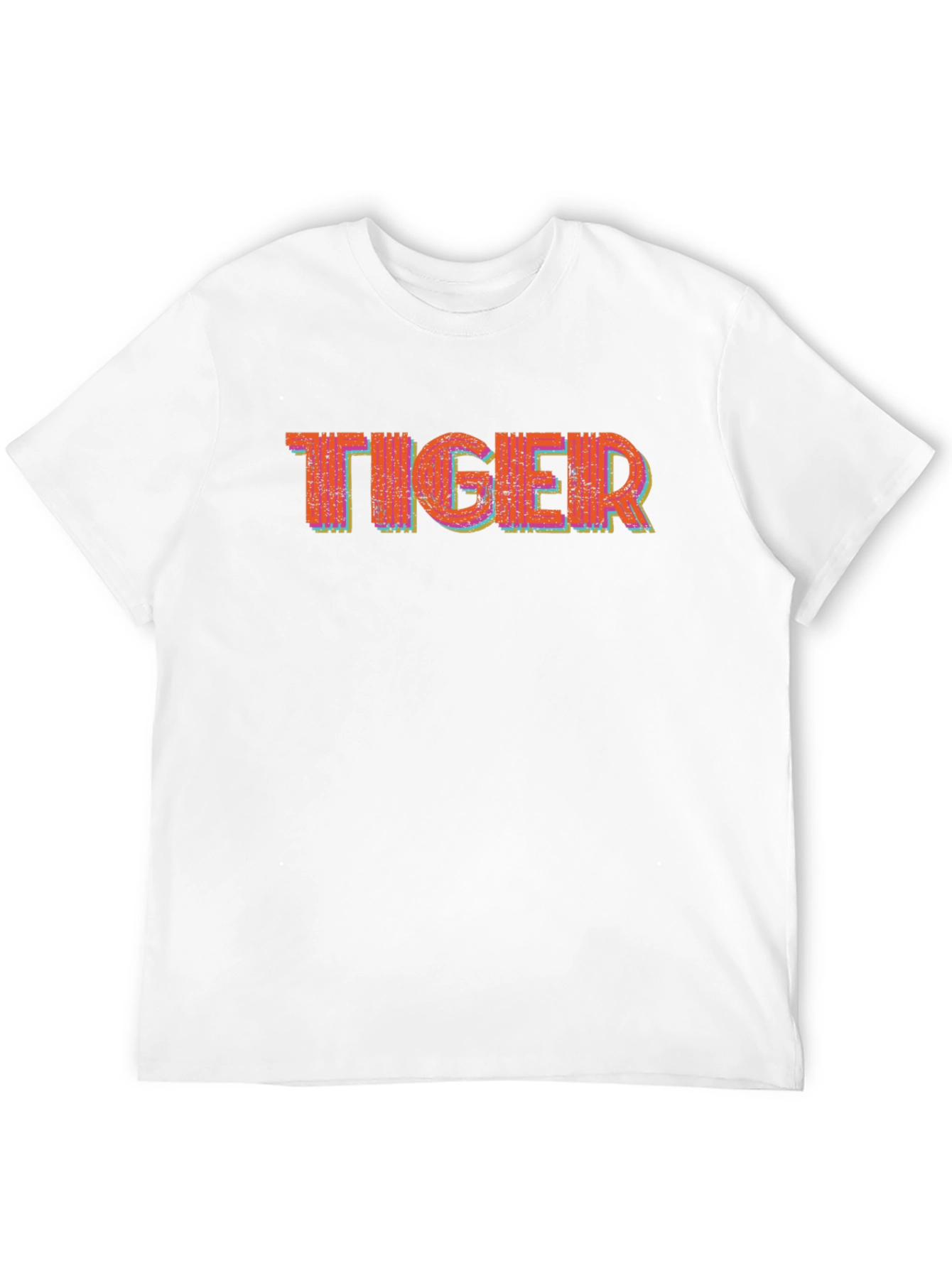 Black Tiger Graphic Print Black Crew Neck T-Shirt view 12