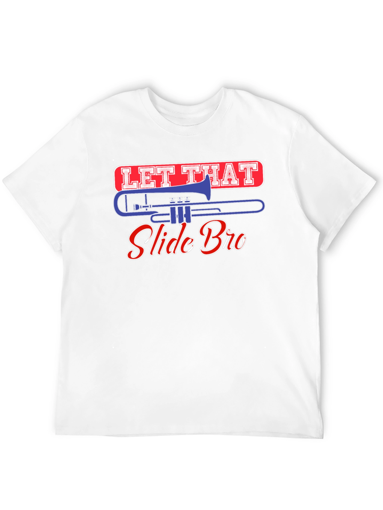 Black Let That Slide Bro Trombone T-Shirt view 12