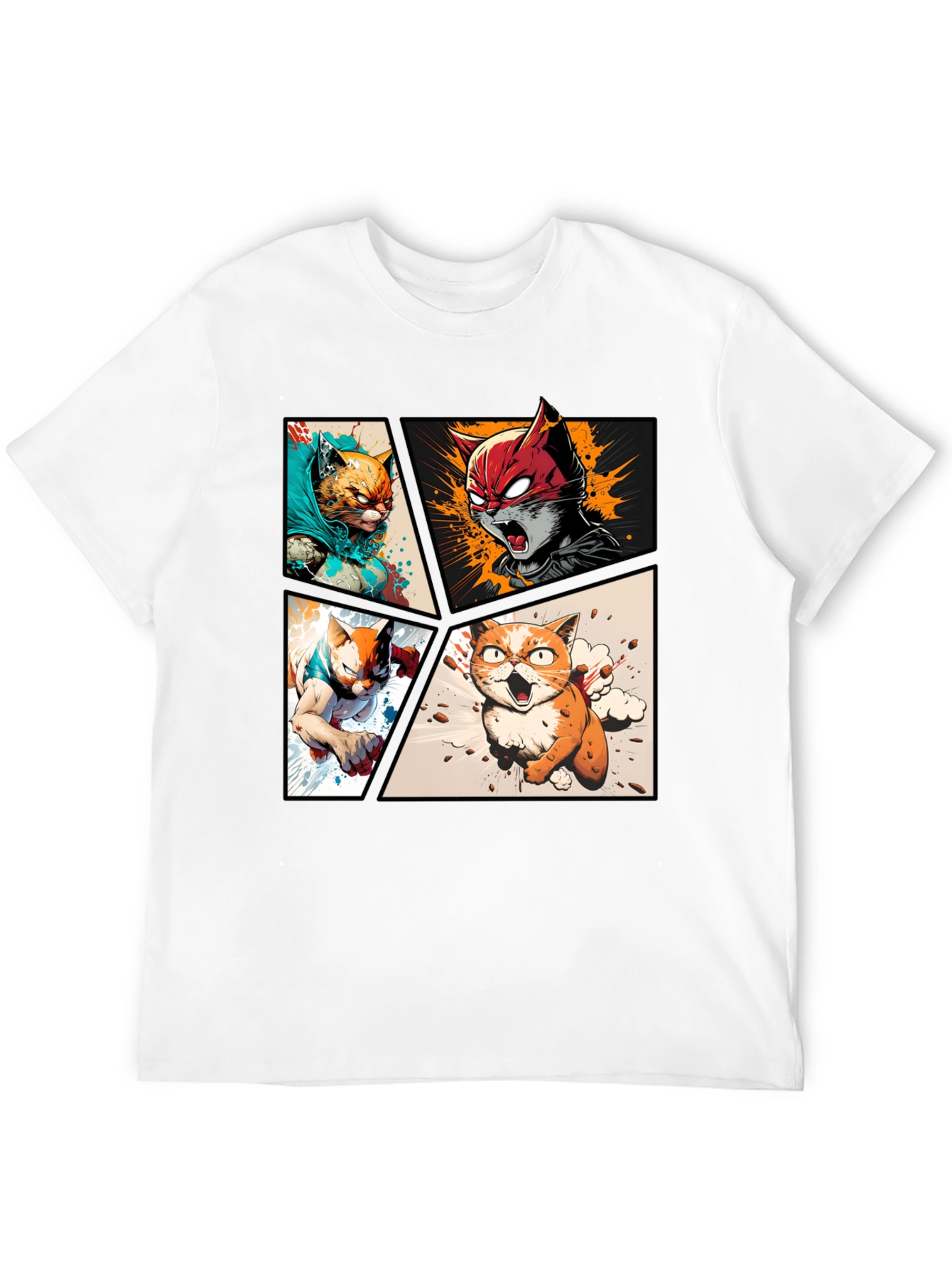 Black Hero Cat Comic T-Shirt - Stylish & Unique view 12