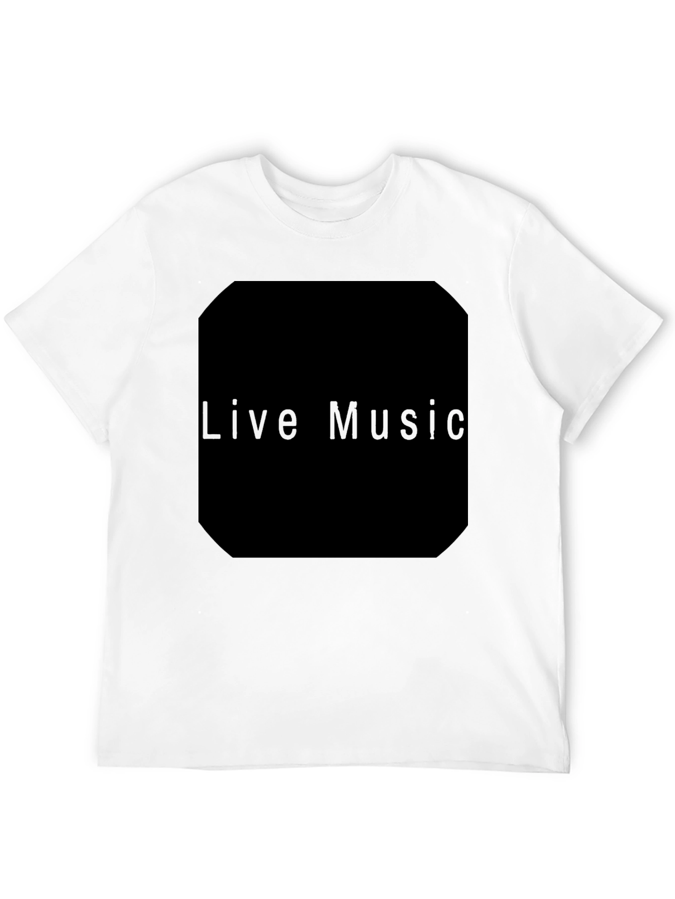 Black Men's Black Live Music Graphic Tee view 12