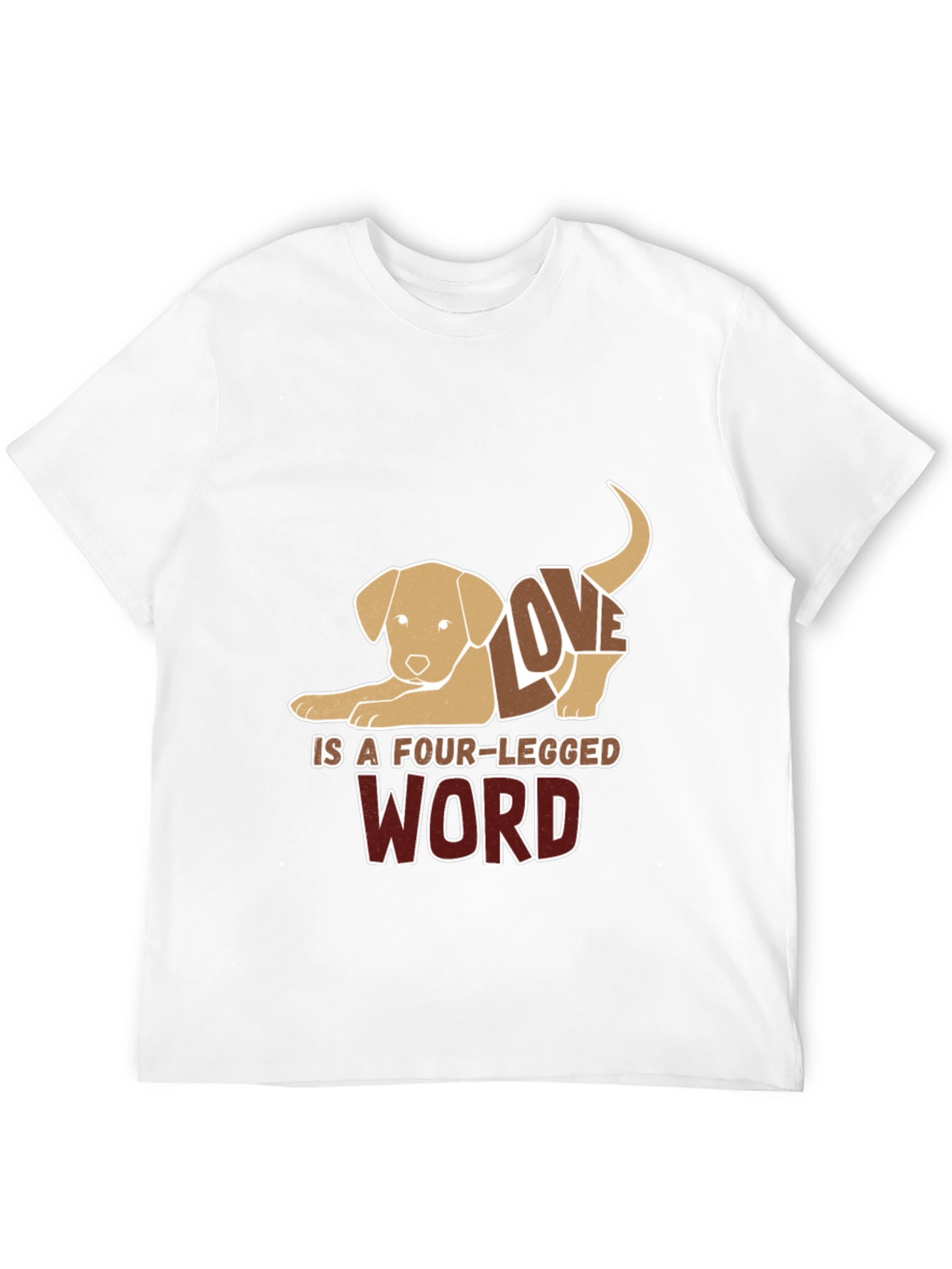 Black Dog Lover Tee: Four-Legged Word Design view 12