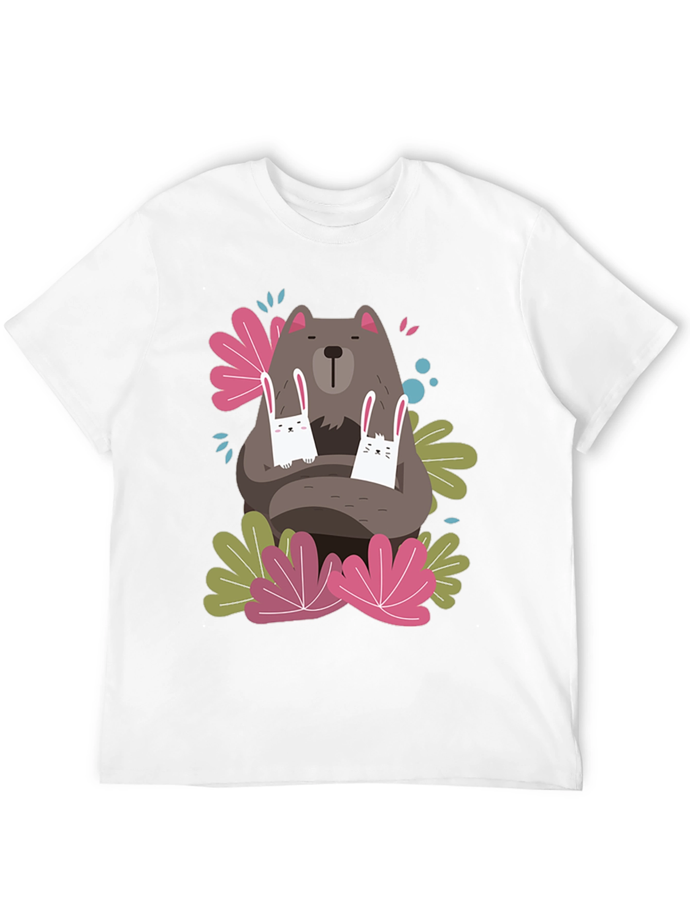 Black Bear and Bunny Graphic T-Shirt view 12