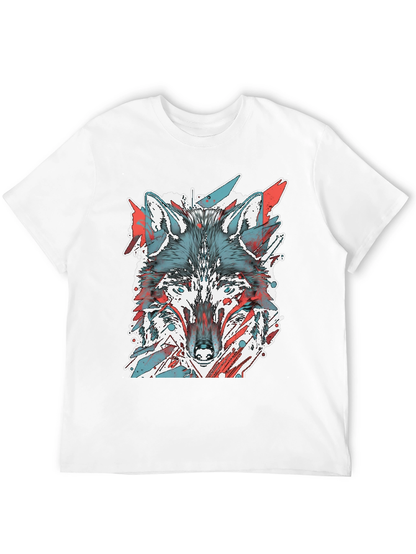 Black Wolf Graphic Tee - Cool Animal Print Shirt view 12