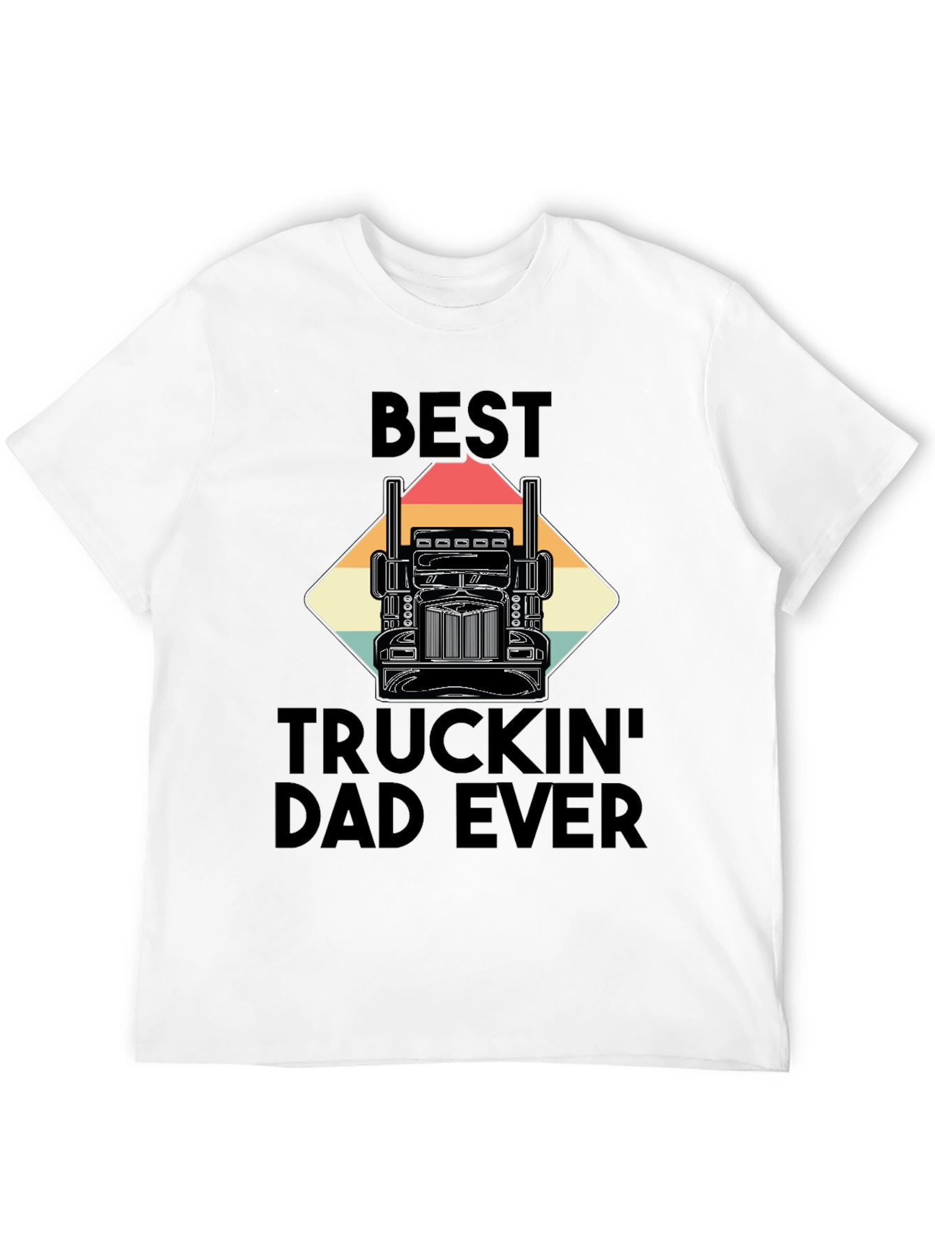 Black Best Truckin' Dad Ever T-Shirt - Black view 12