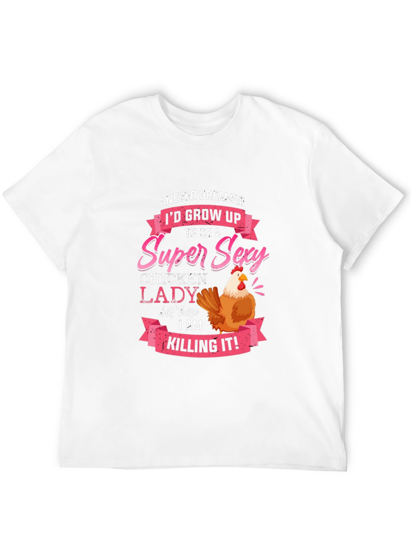 Black Super Sexy Chicken Lady Novelty T-Shirt view 12