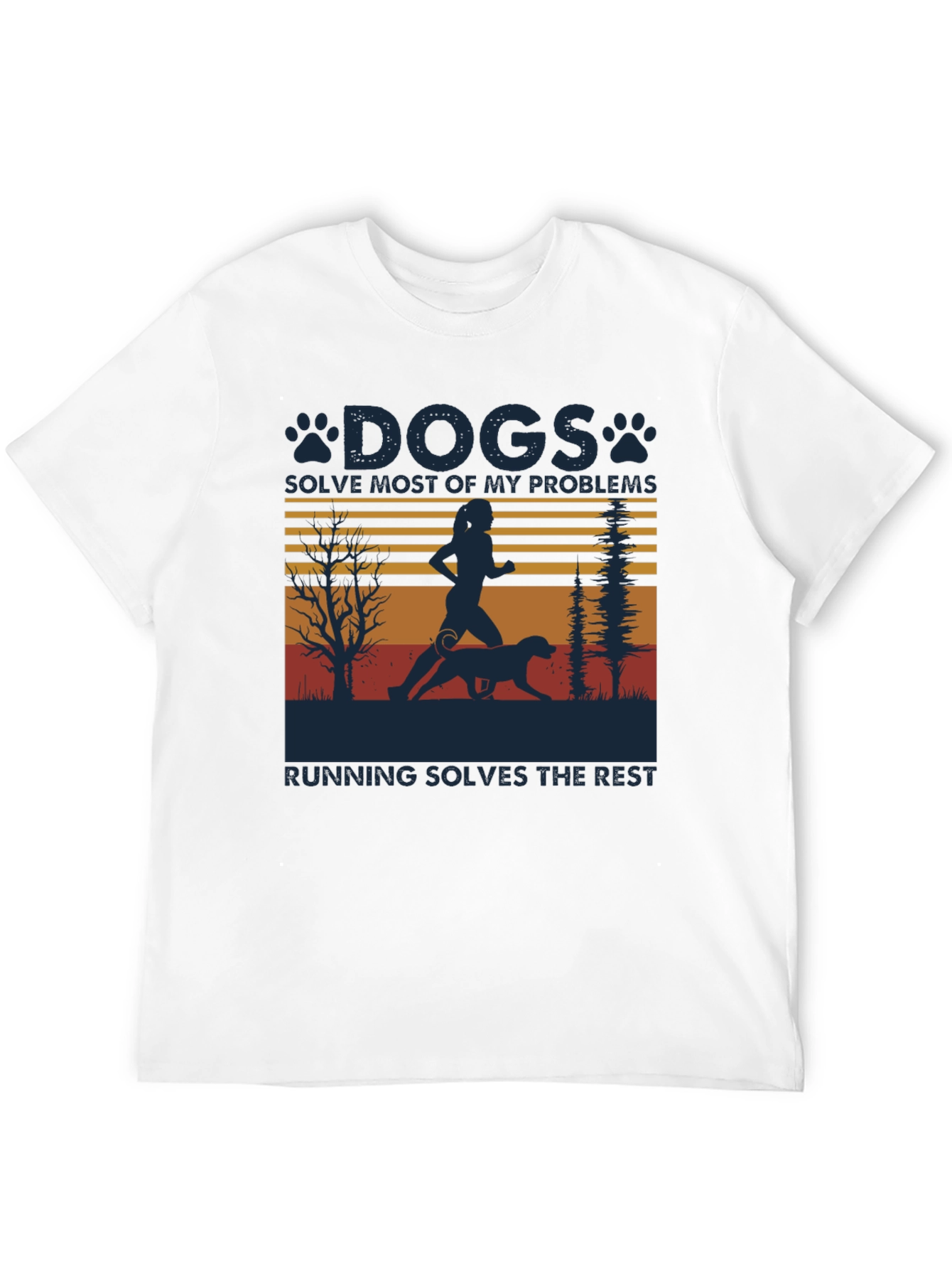 Black Dogs Solve Problems T-Shirt - Running Graphic Tee view 12