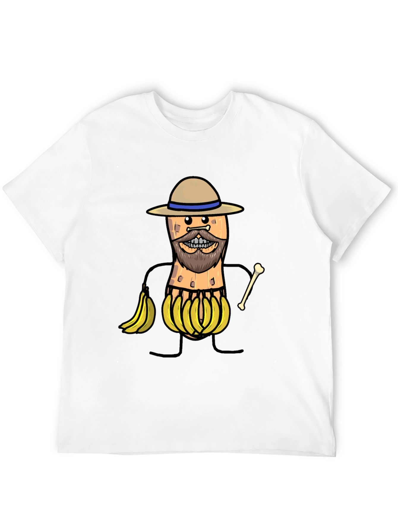 Black Funny Banana Man Graphic T-Shirt view 12