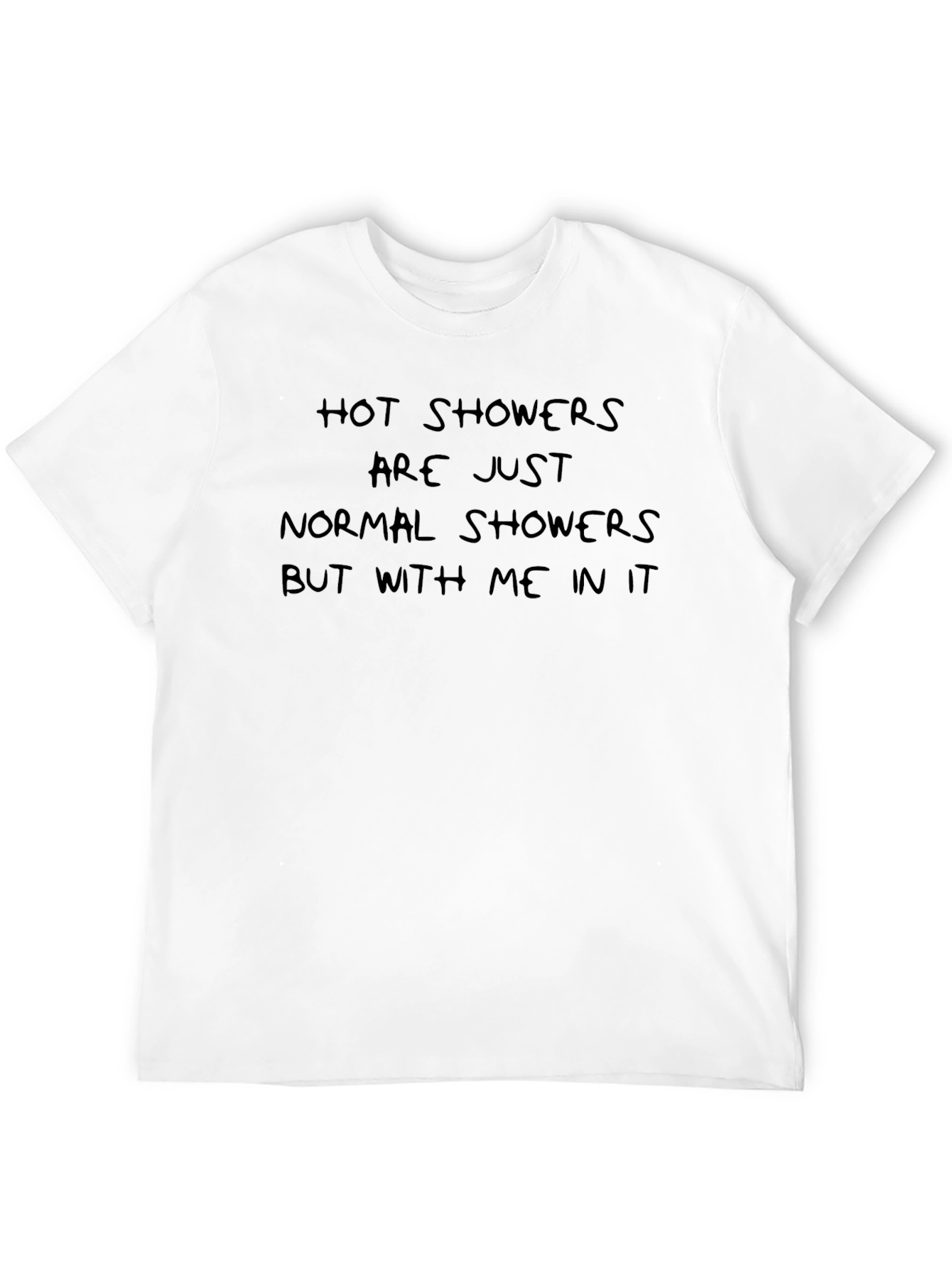 Black Funny 'Hot Showers' Graphic T-Shirt view 12