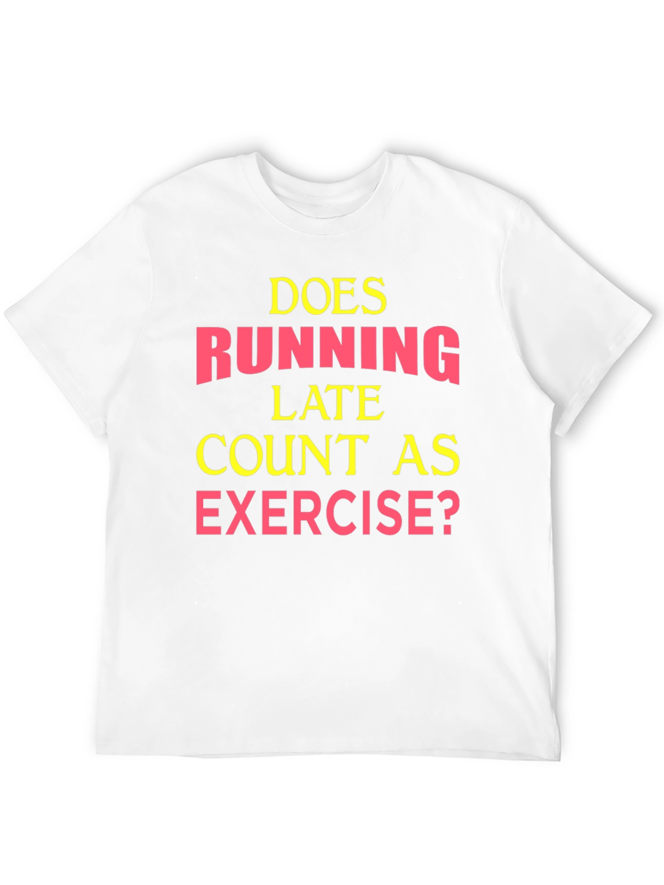 Black Funny Exercise T-Shirt: Running Late? view 12