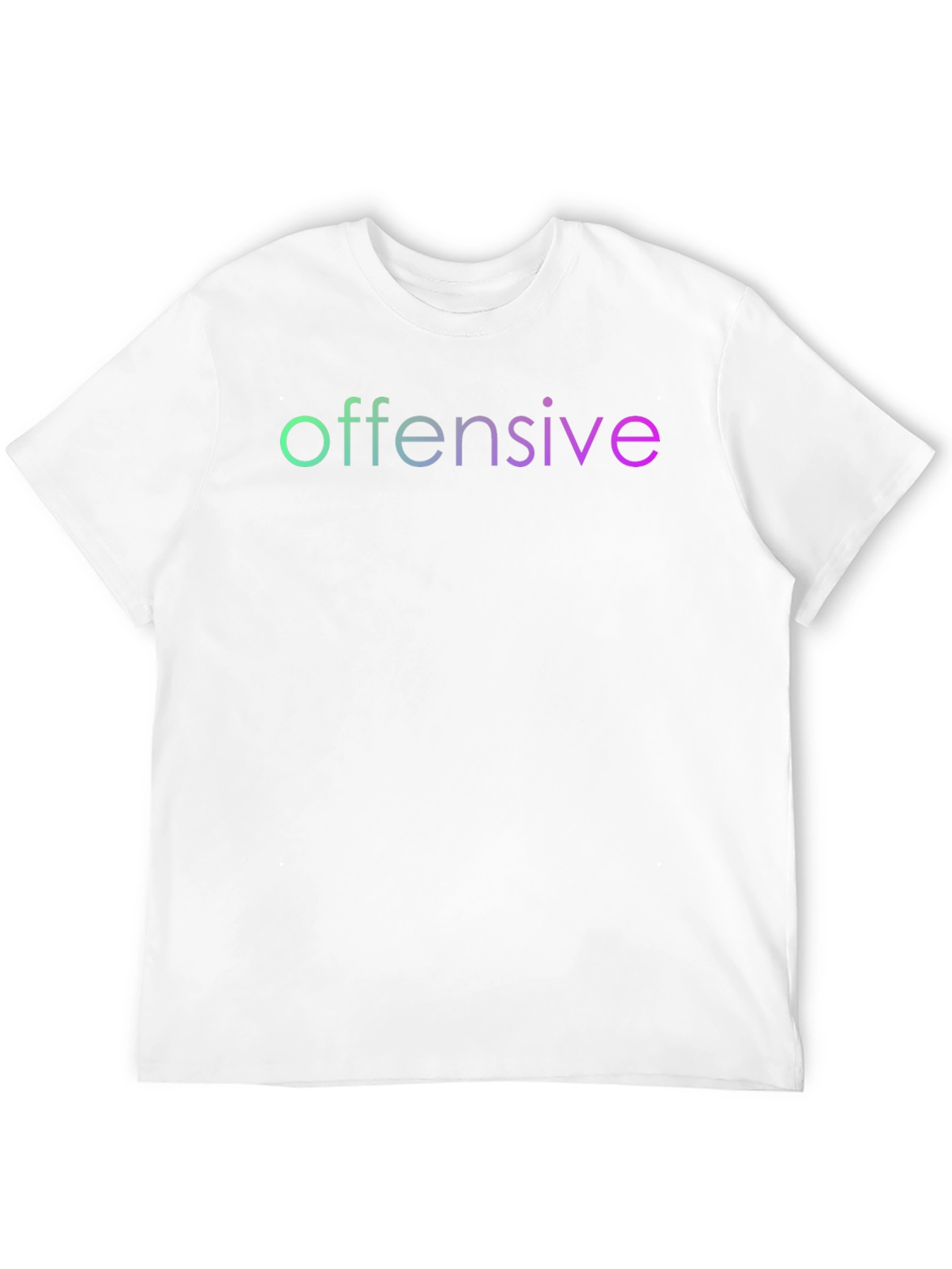 Black Offensive T-Shirt - Gradient Text Tee view 12