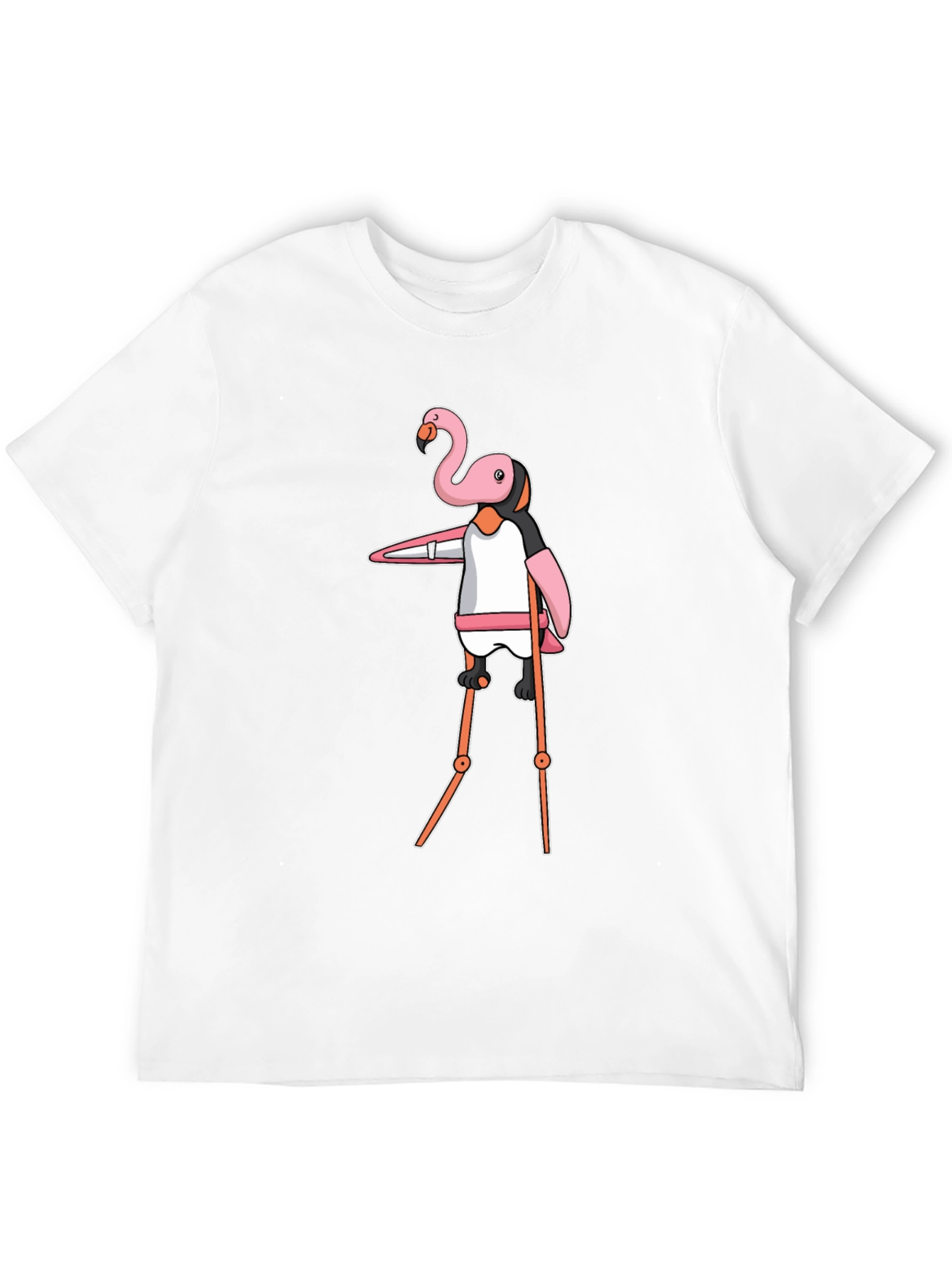 Black Flamingo Stilt Walker Graphic Tee - Black view 12