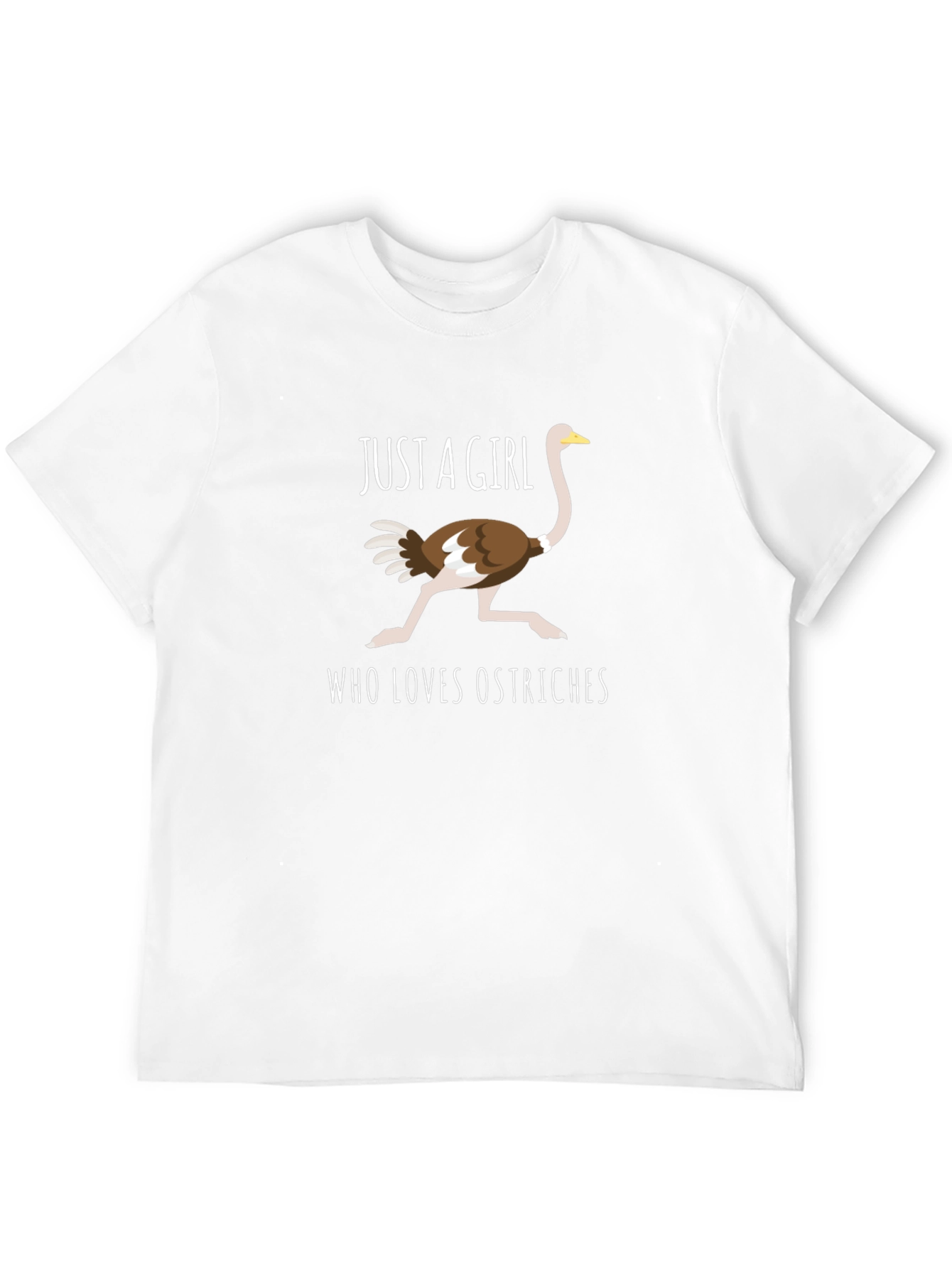 Black Ostrich Lover T-Shirt - Just a Girl Who Loves Ostriches view 12