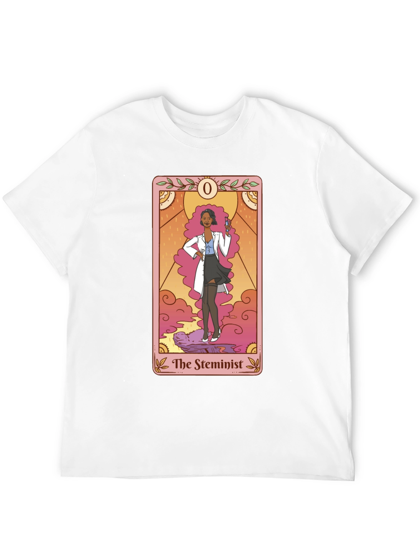 Black The Steminist Tarot Card T-Shirt - Black view 12