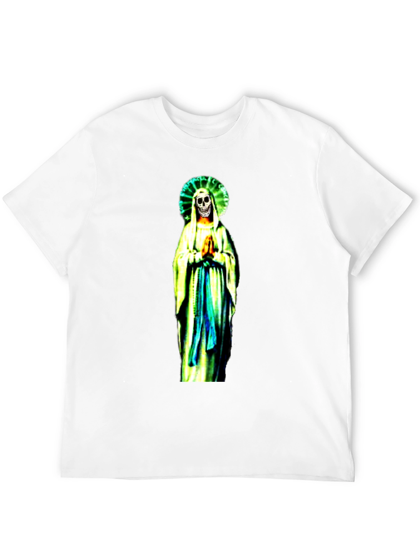 Black Grim Reaper Virgin Mary T-Shirt - Black view 12