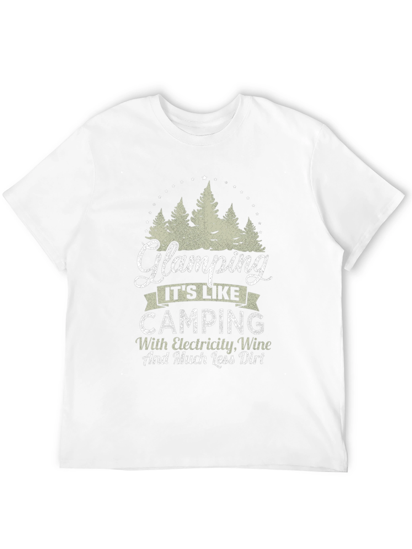 Black Glamping Camping Electricity Wine T-Shirt view 12