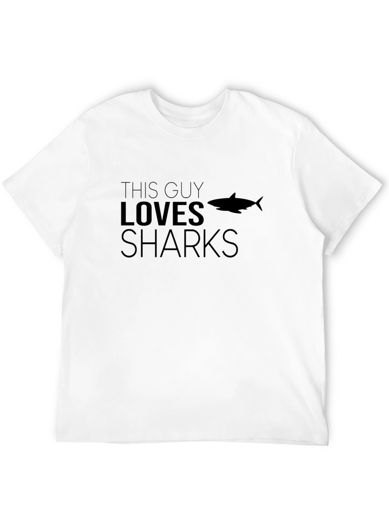 Black This Guy Loves Sharks Graphic Tee - Black view 12