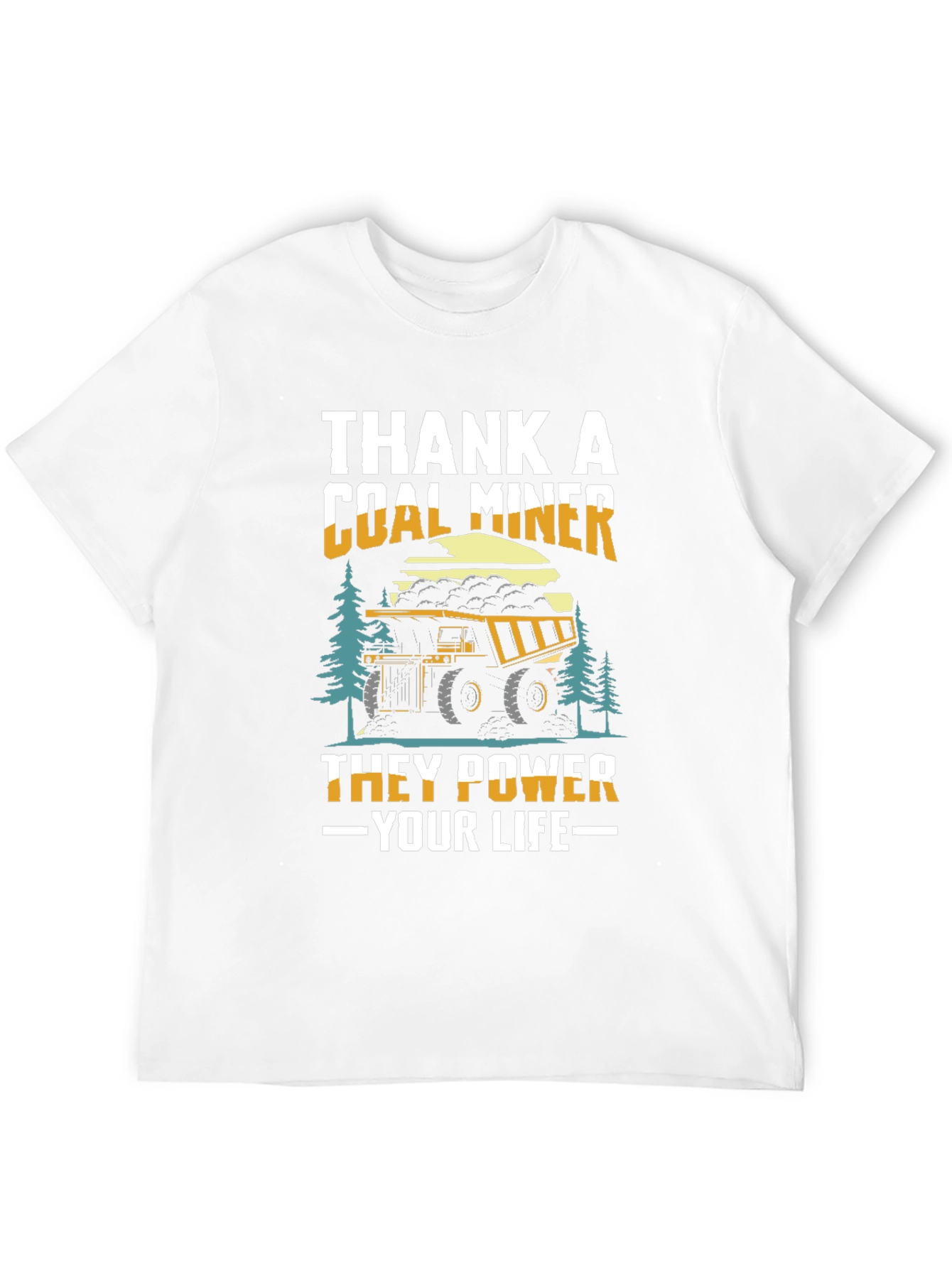 Black Thank A Coal Miner T-Shirt view 12